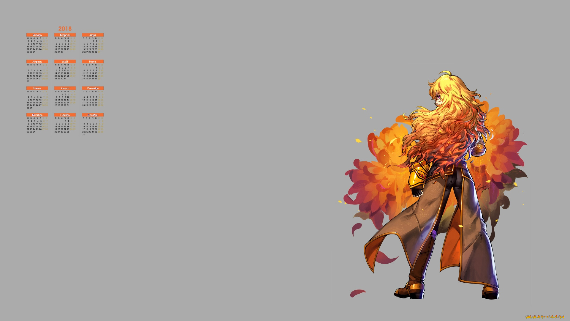 календари, аниме, 2018, профиль