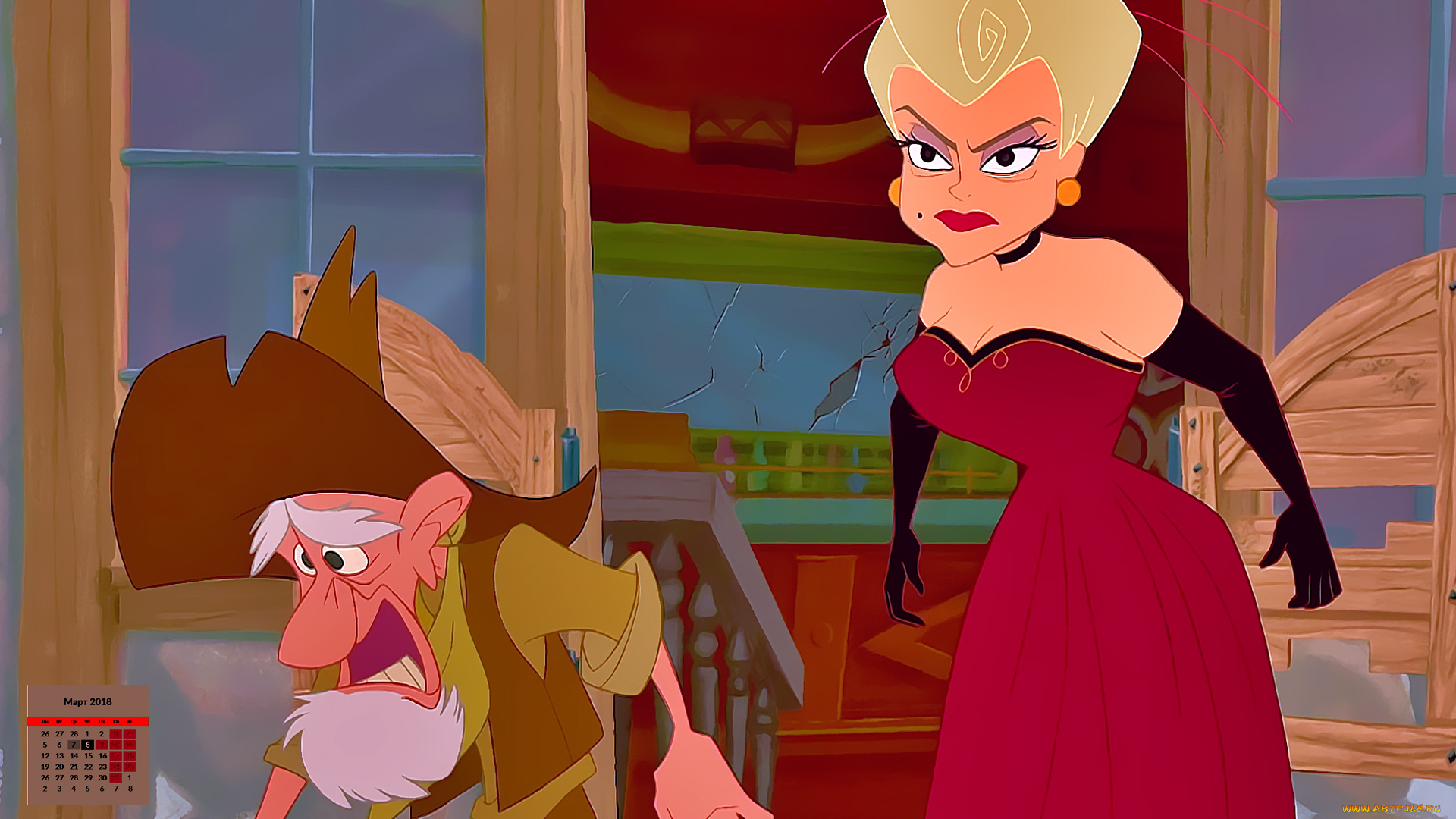 календари, кино, , мультфильмы, женщина, 2018, взгляд, мужчина, эмоции