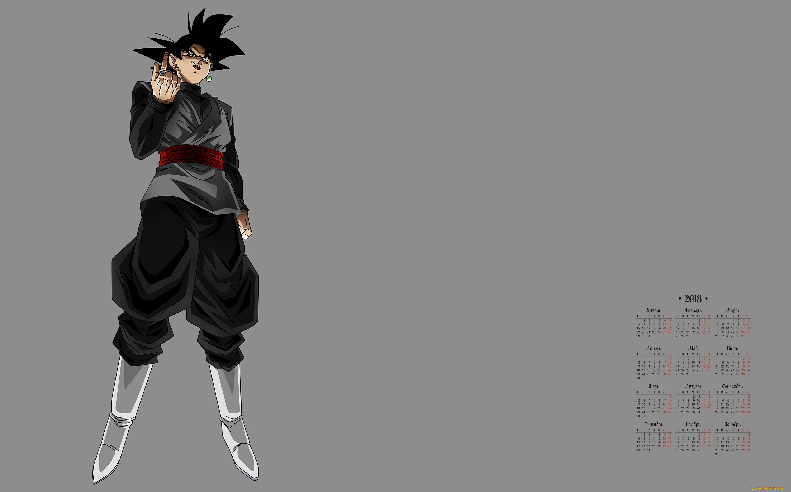 календари, аниме, 2018, парень, взгляд