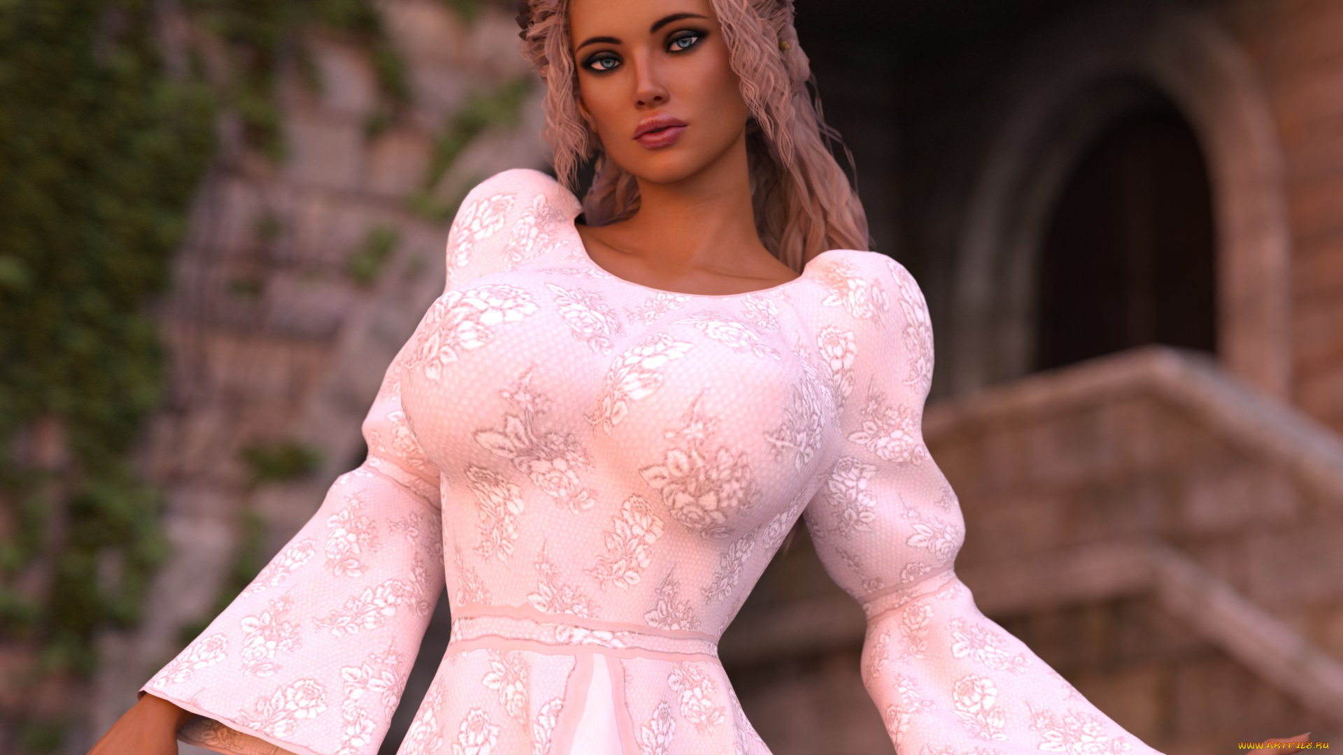 3д, графика, люди, , people, девушка, фон, взгляд