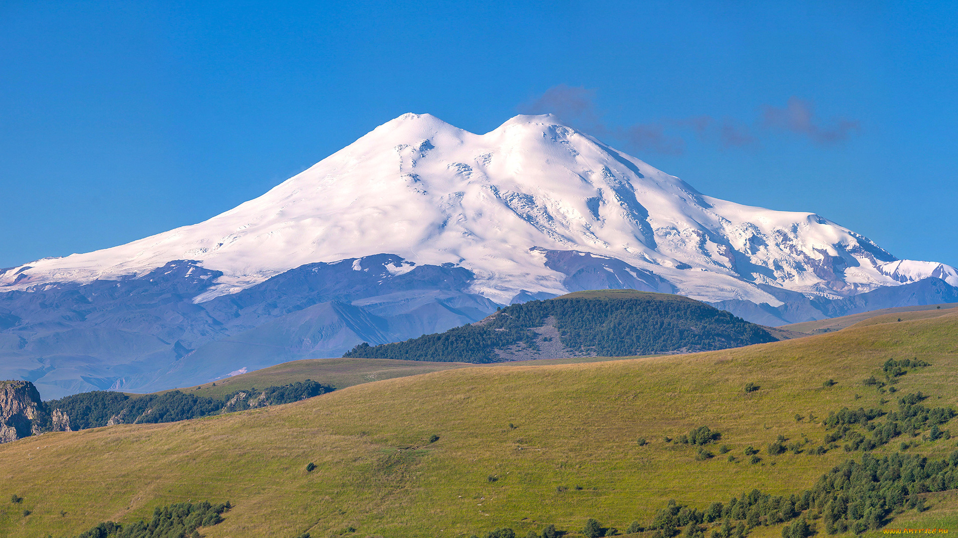 эльбрус, природа, горы, снег, россия, кавказ, пейзажи, простор