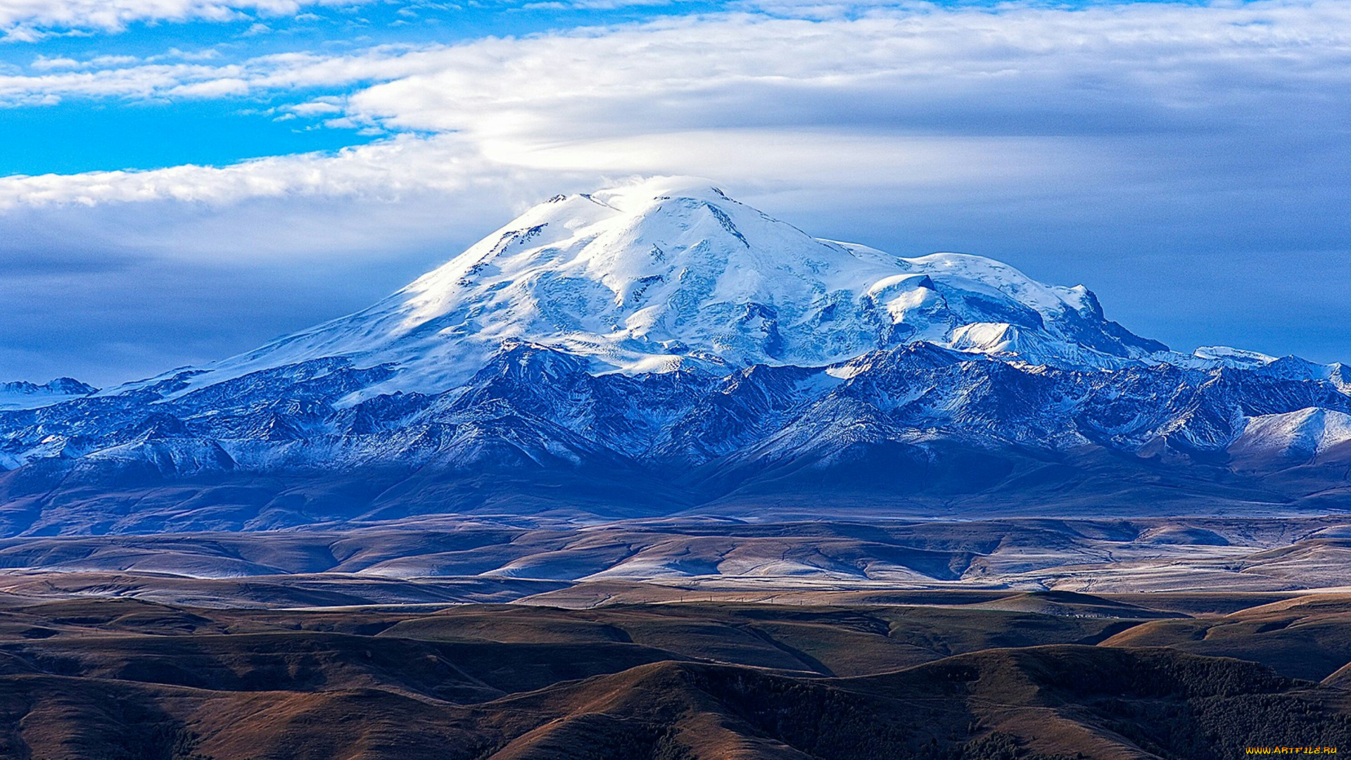эльбрус, природа, горы, снег, россия, кавказ, пейзажи, простор