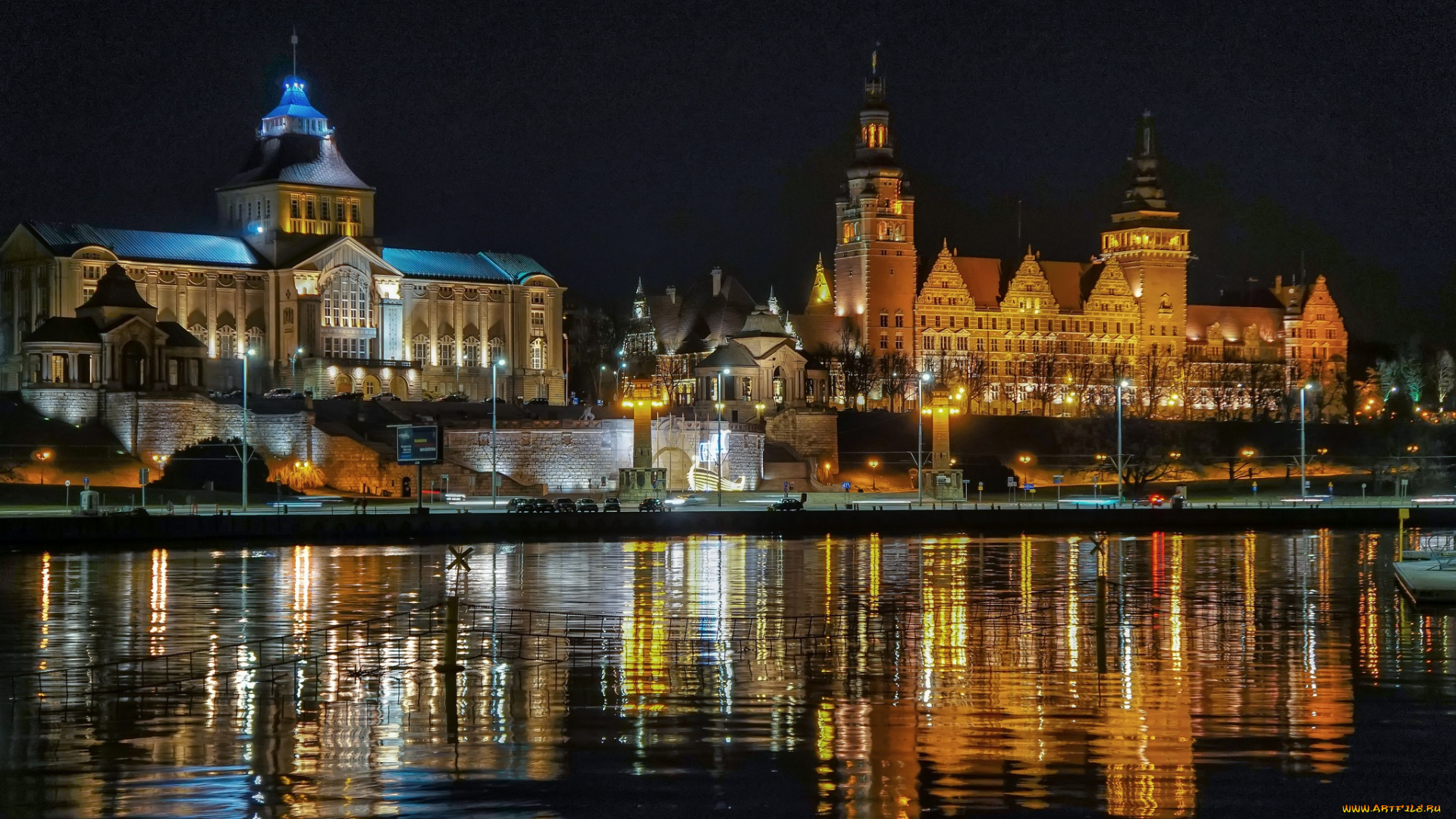 города, -, огни, ночного, города, огни, ночь