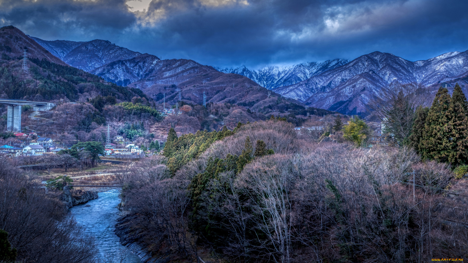 города, -, пейзажи, Япония