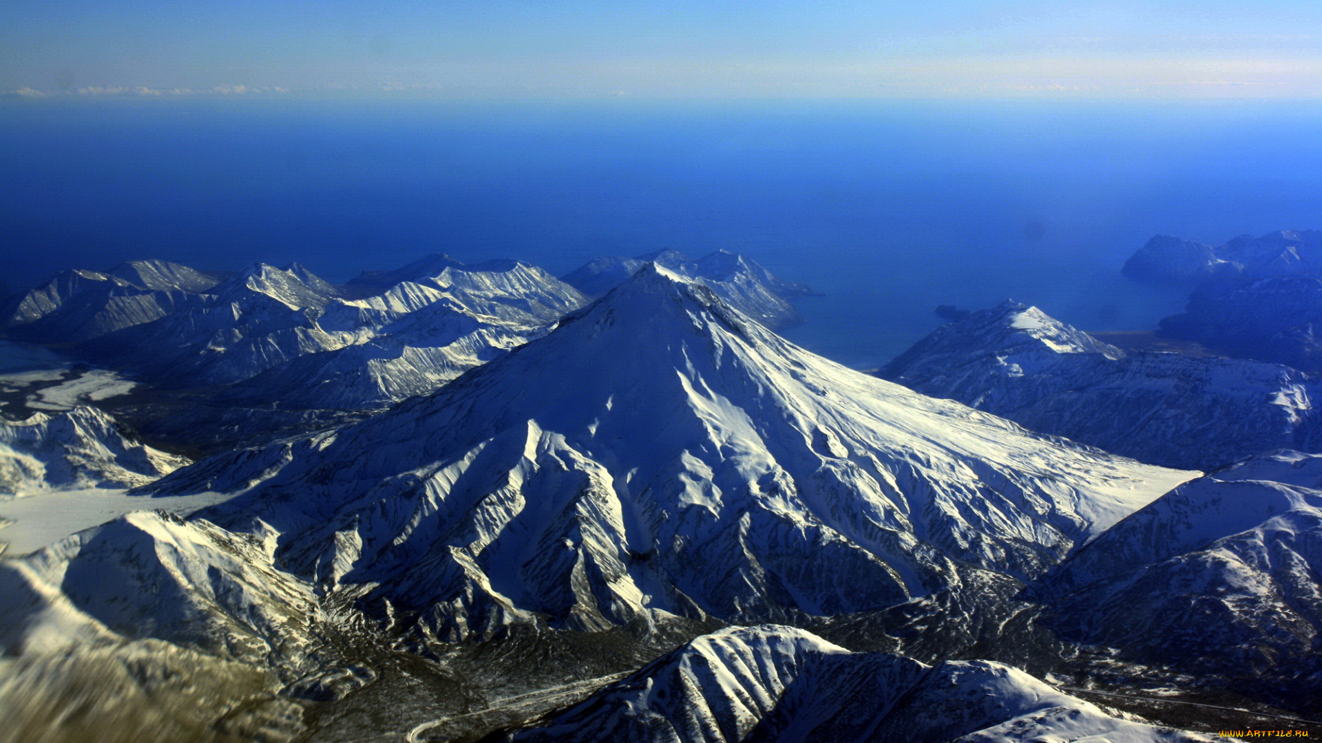 камчатка, природа, горы, снег, побережье, море, вулканы, россия