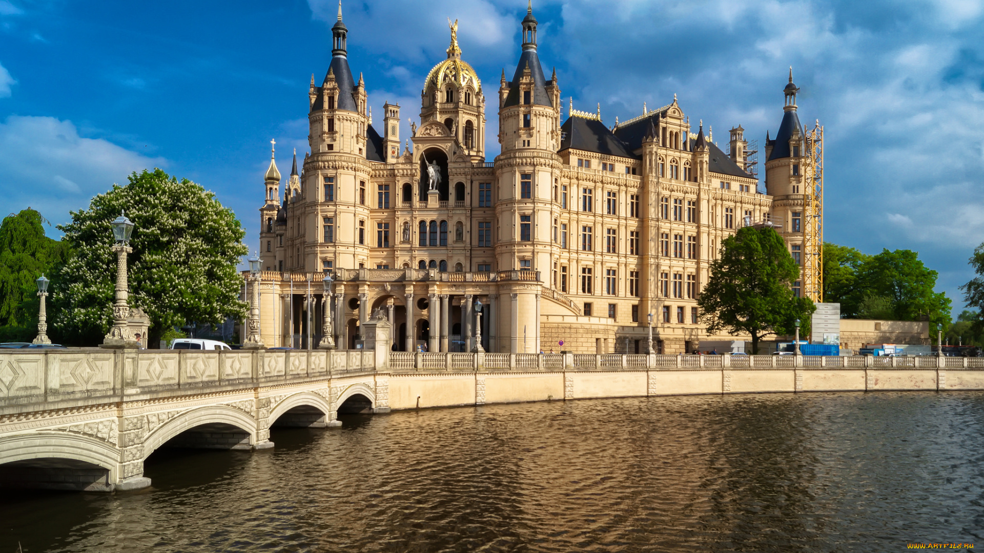 schwerin, города, замок, шверин, , германия, простор