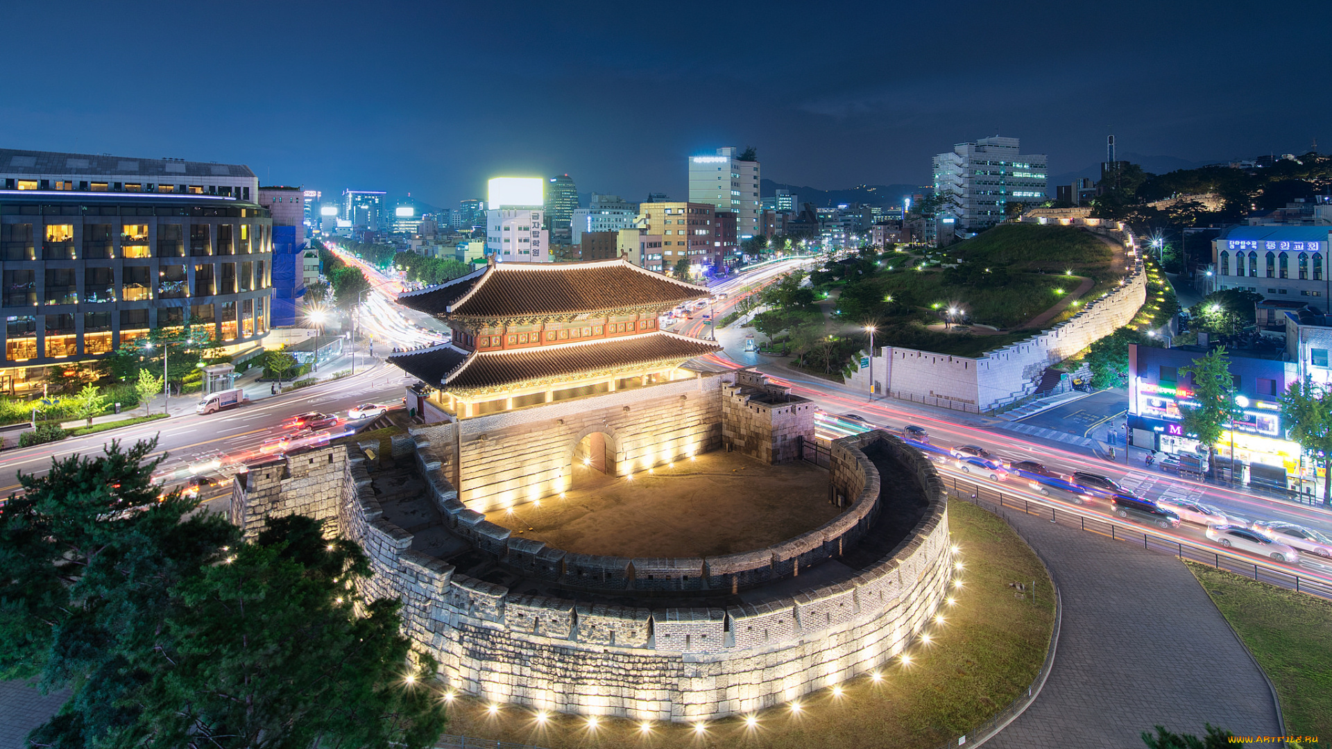 сеул, города, сеул, , южная, корея, простор