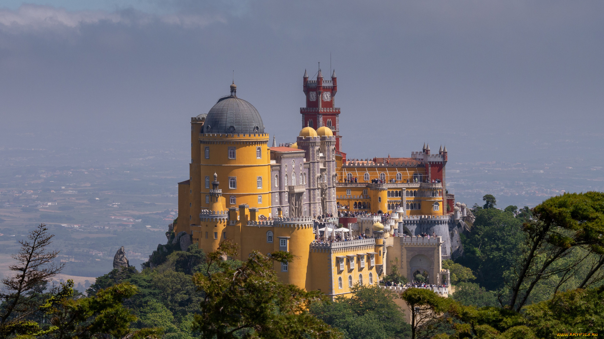sintra, -, pena, palace, города, -, дворцы, , замки, , крепости, простор