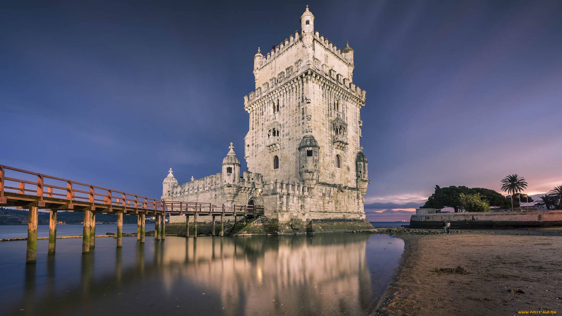 twilight, in, lisbon, города, лиссабон, , португалия, простор