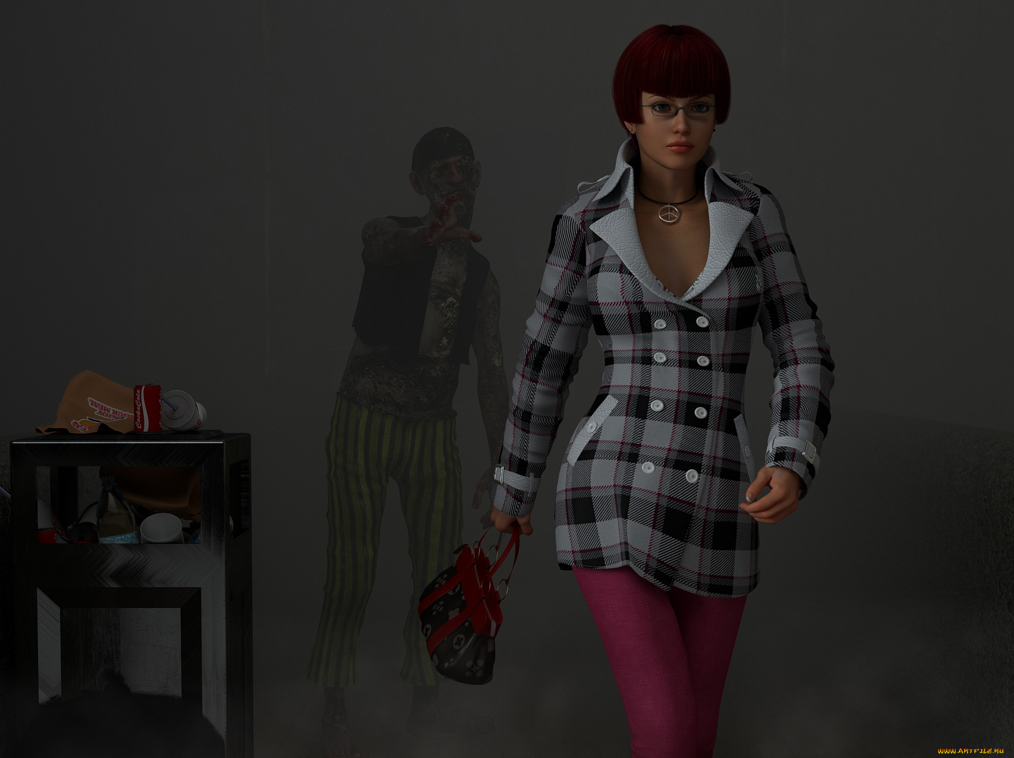 3д, графика, фантазия, , fantasy, фон, взгляд, девушка