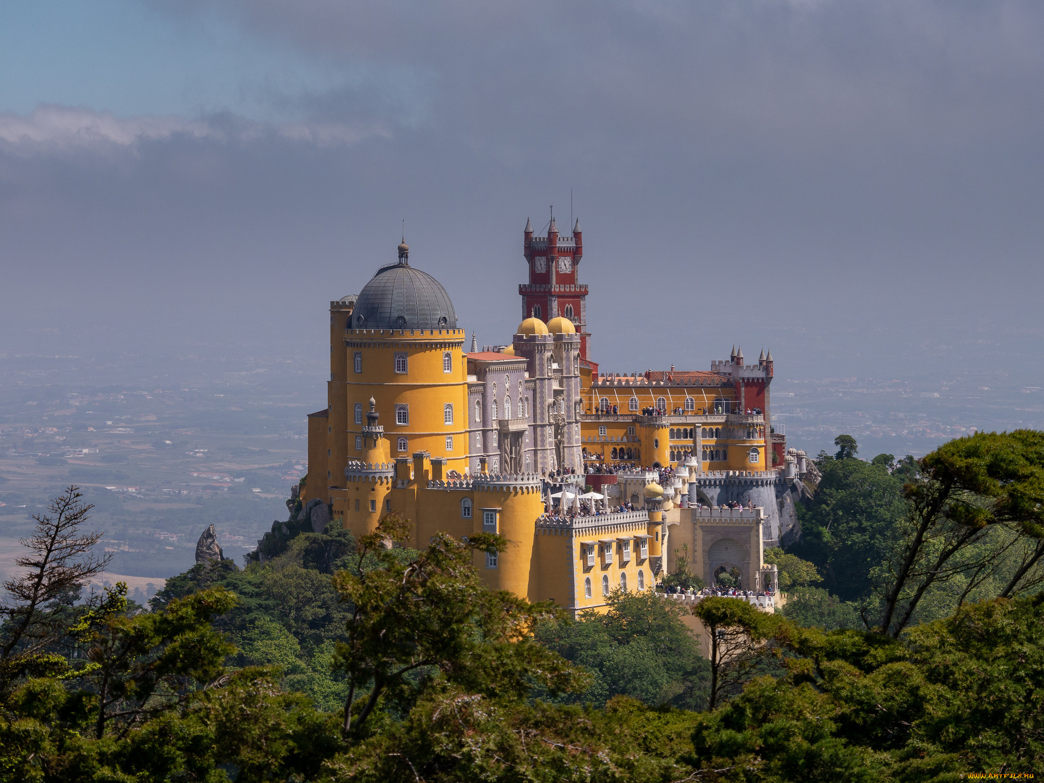 sintra, -, pena, palace, города, -, дворцы, , замки, , крепости, простор