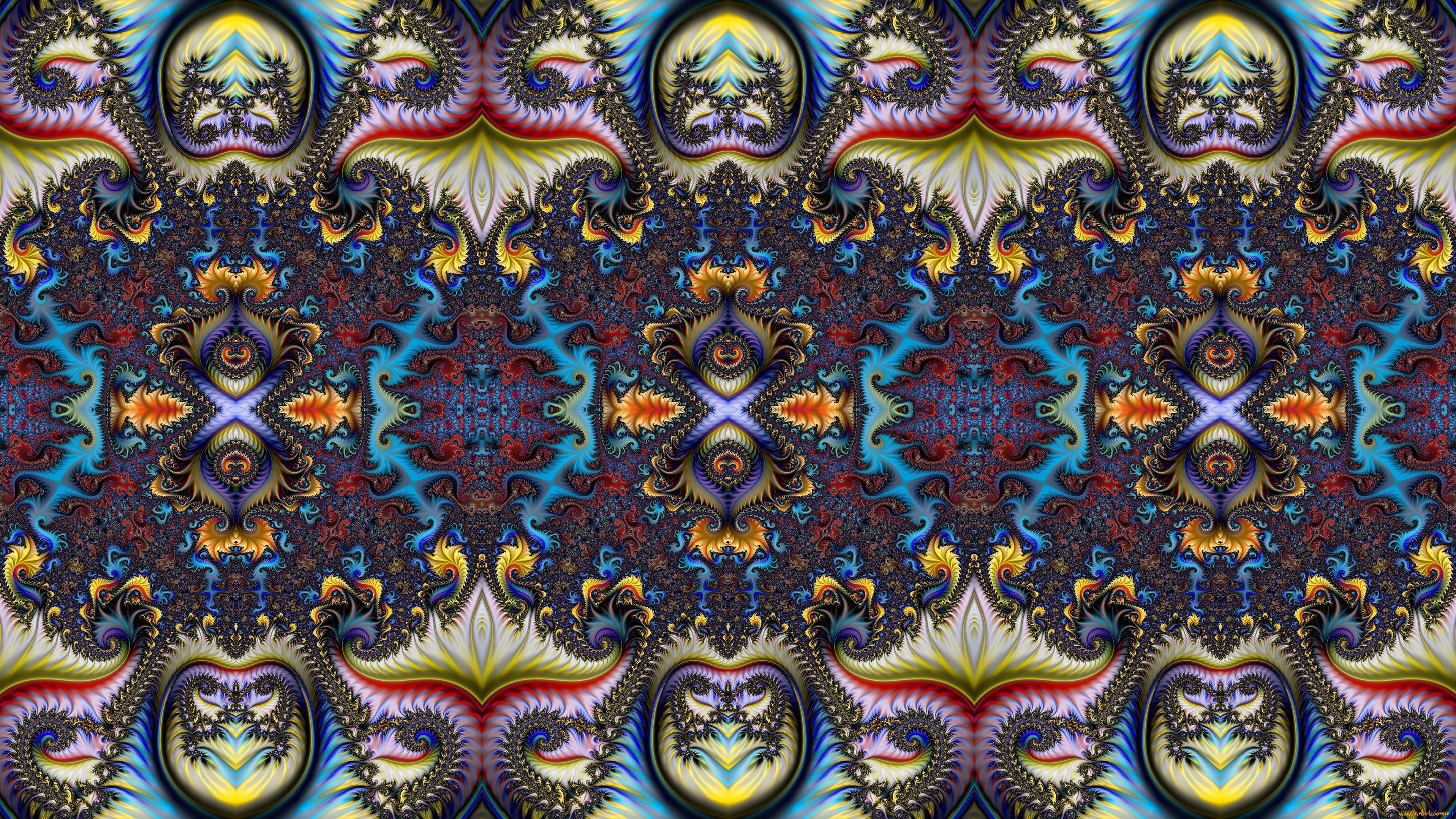 3д, графика, фракталы, , fractal, узор, фон, цвет