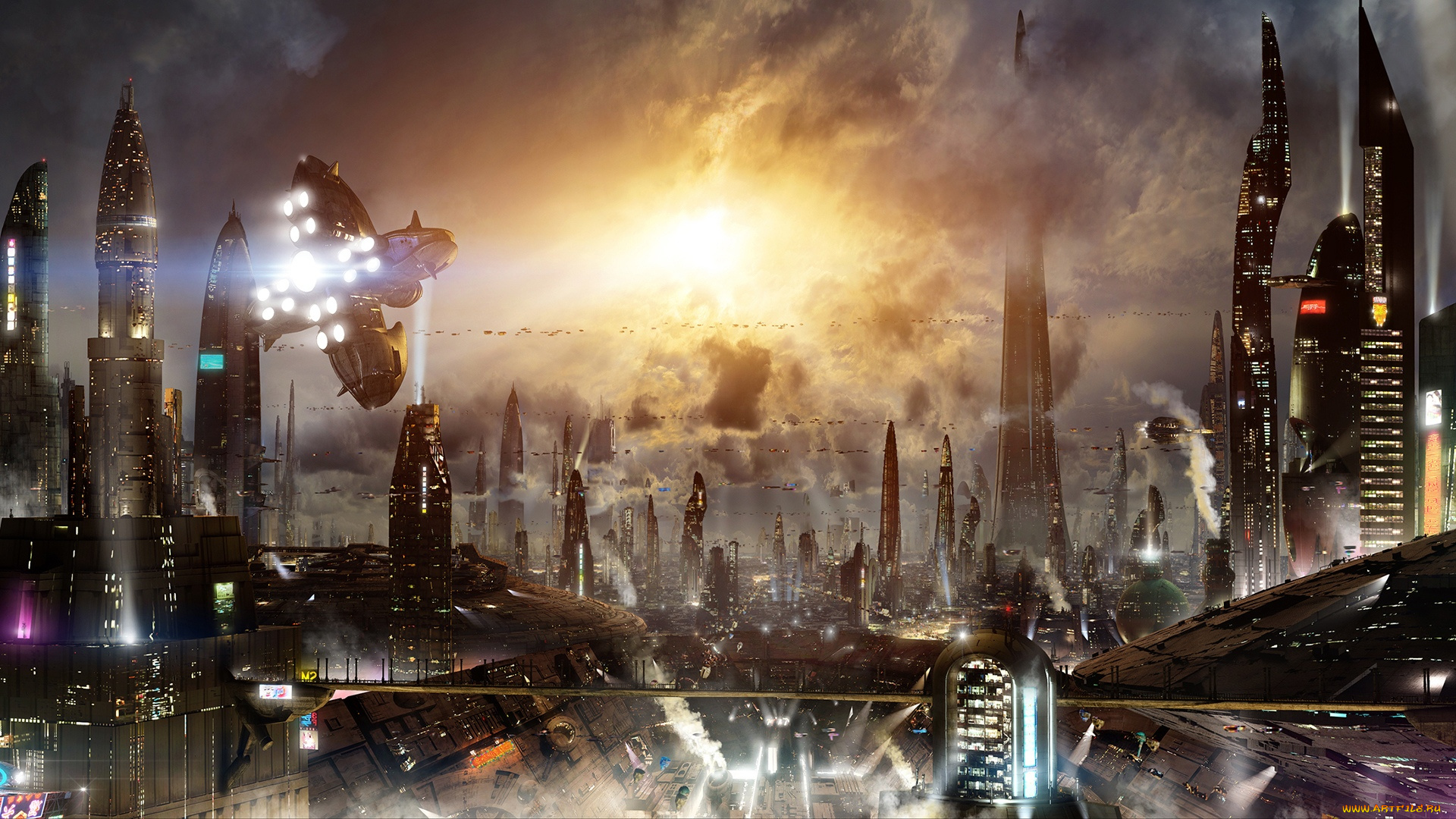 фэнтези, иные, миры, , иные, времена, фантастика, город, будущего