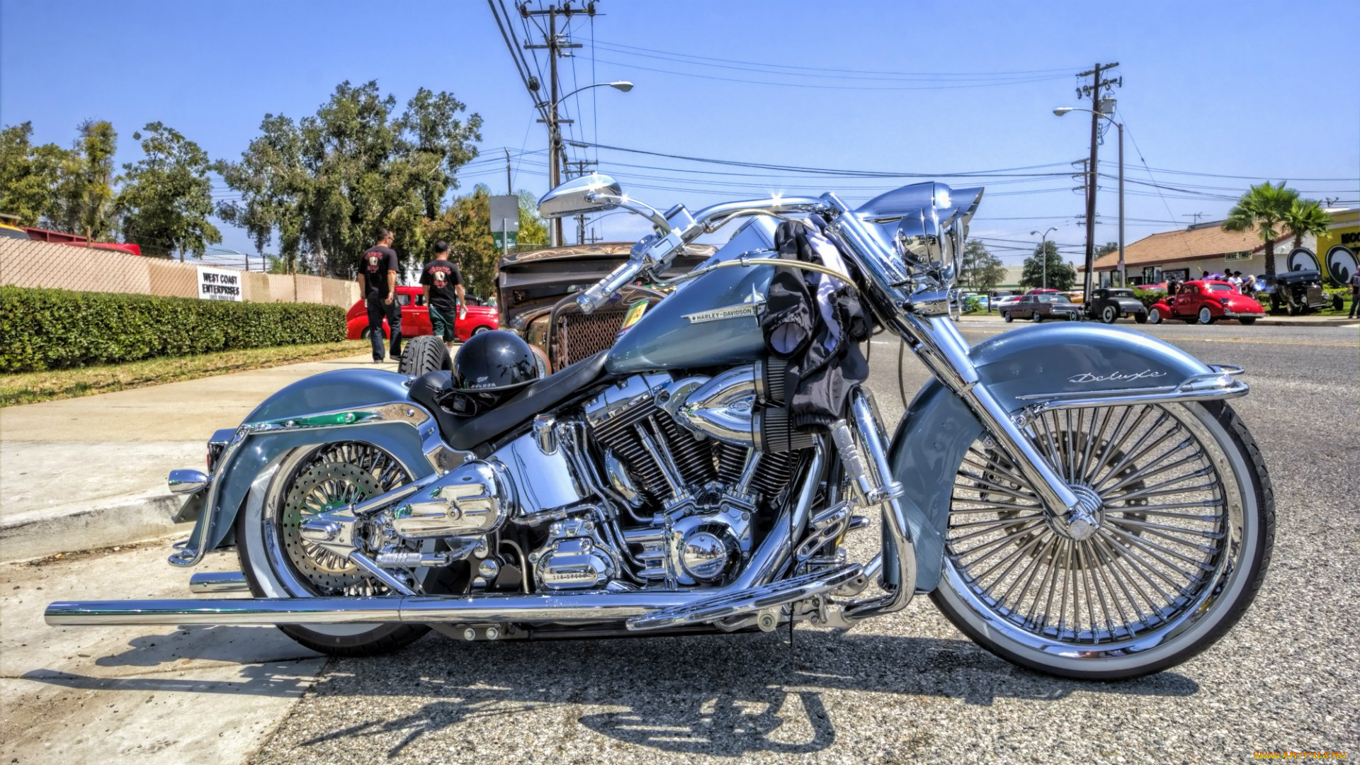 мотоциклы, harley-davidson, deluxe