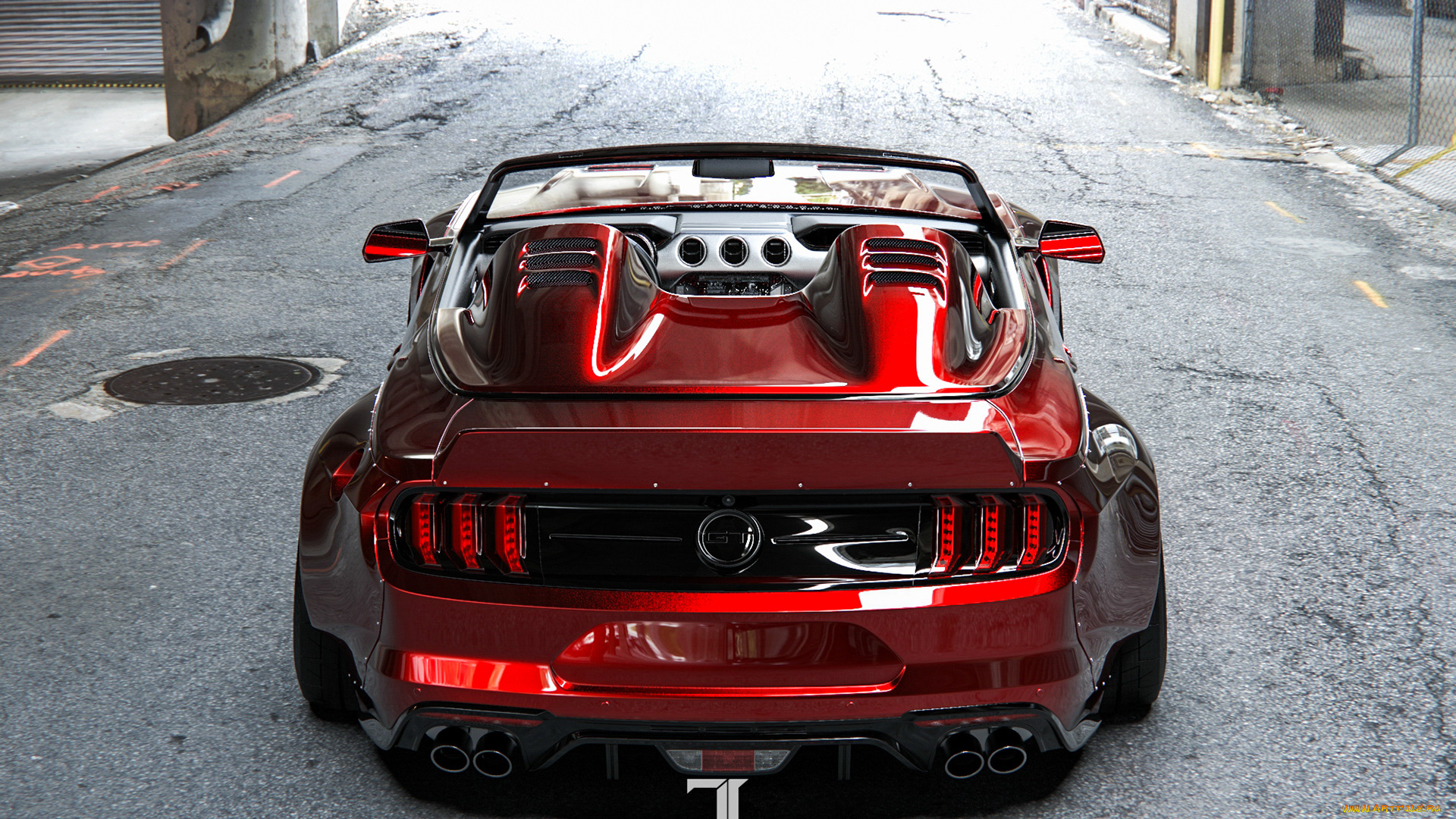 автомобили, 3д, mustang