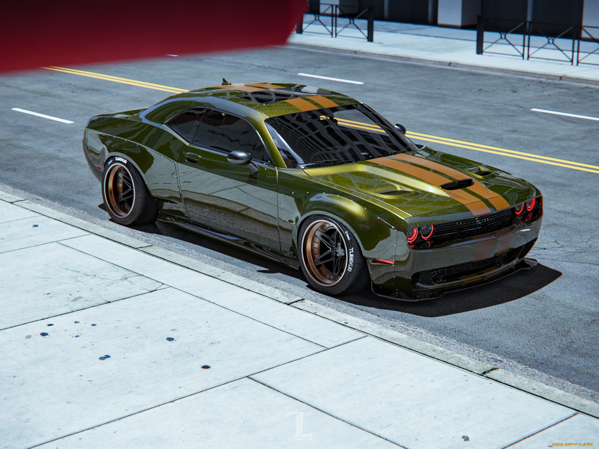 автомобили, 3д, dodge