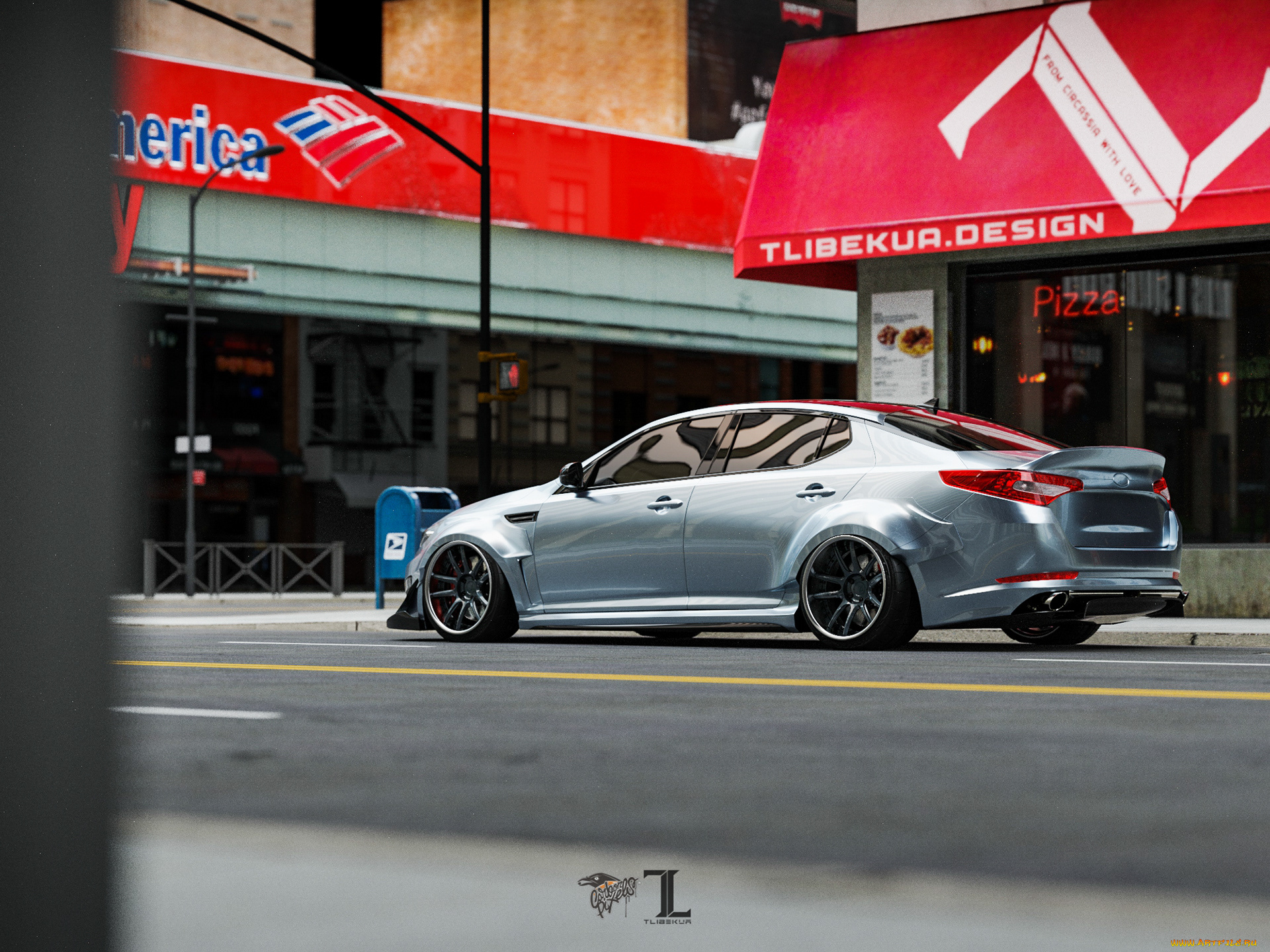 автомобили, 3д, kia