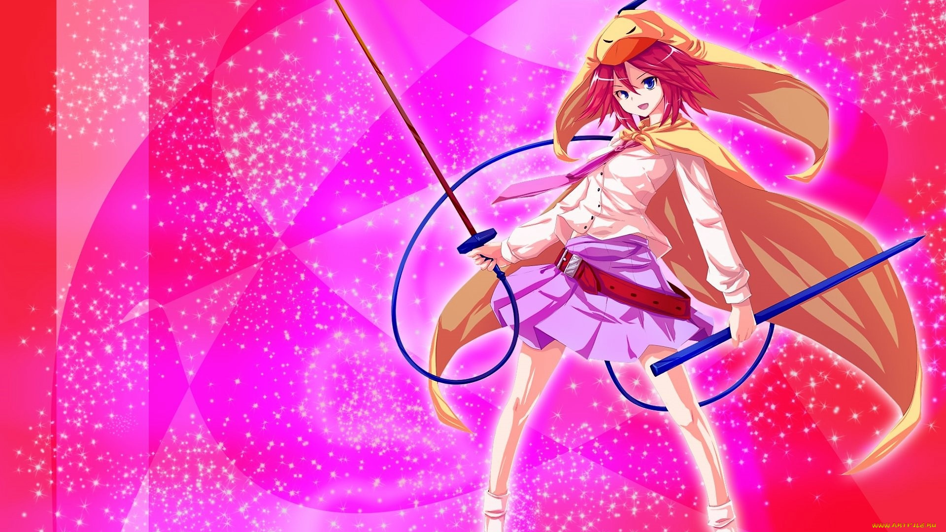 аниме, touhou, девушка, оружие