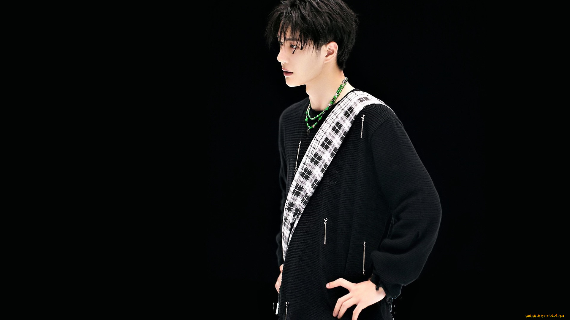 мужчины, wang, yi, bo, актер, танцор, свитер, полотенце