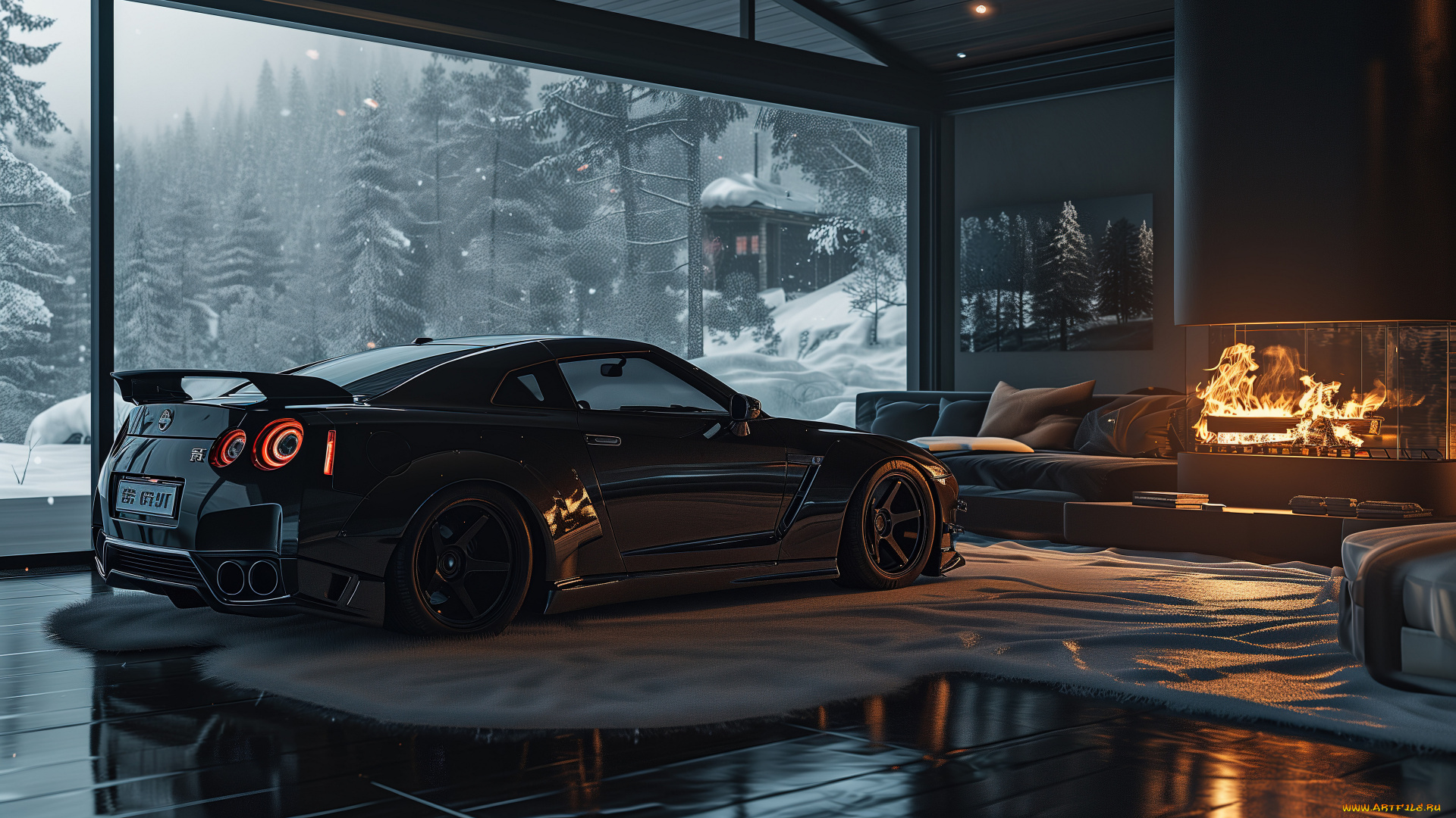 автомобили, nissan, datsun, skyline, gtr, спoрткар, интeрьeр, зима