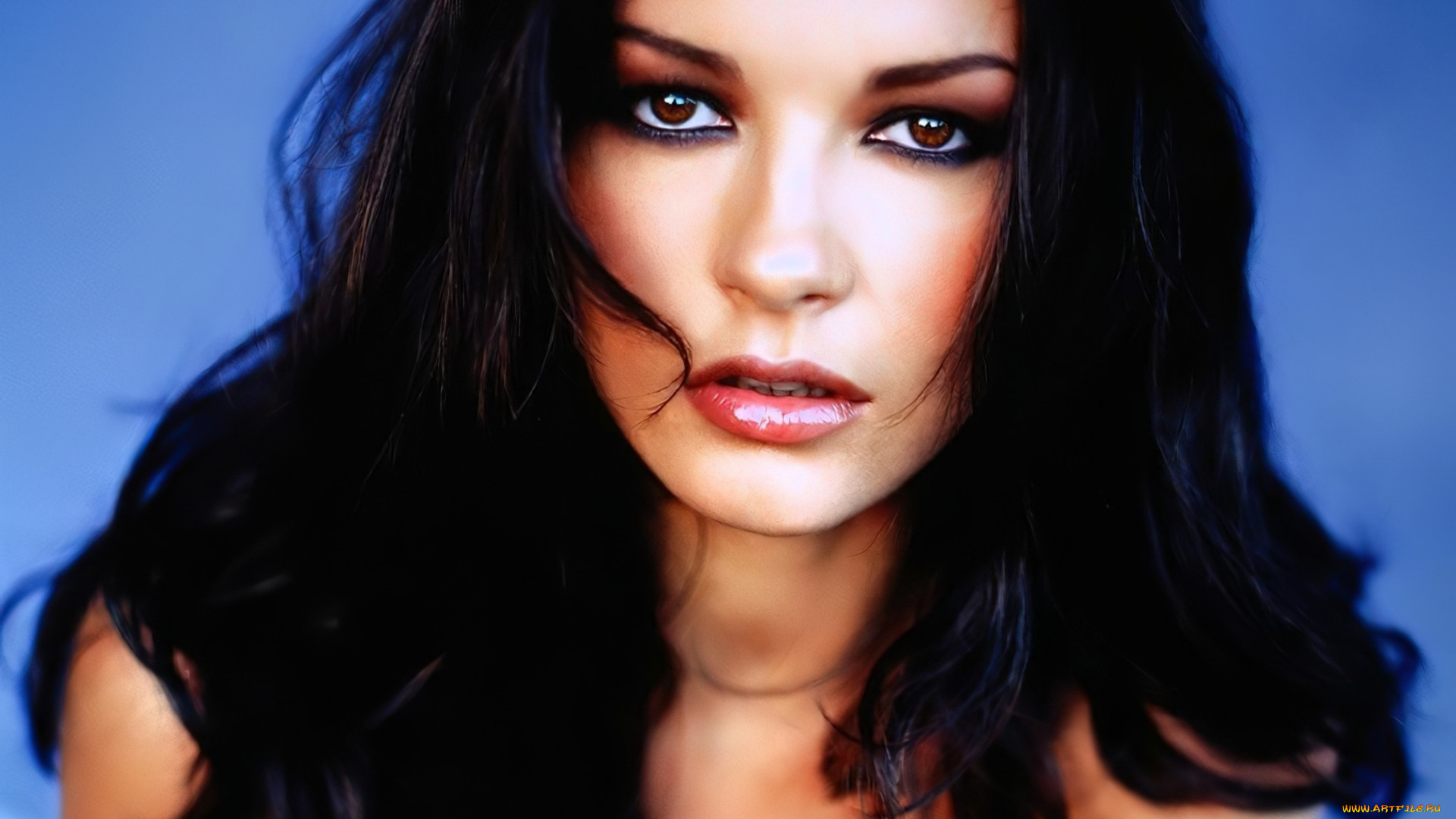 девушки, catherine, zeta, jones, актриса, лицо, брюнетка