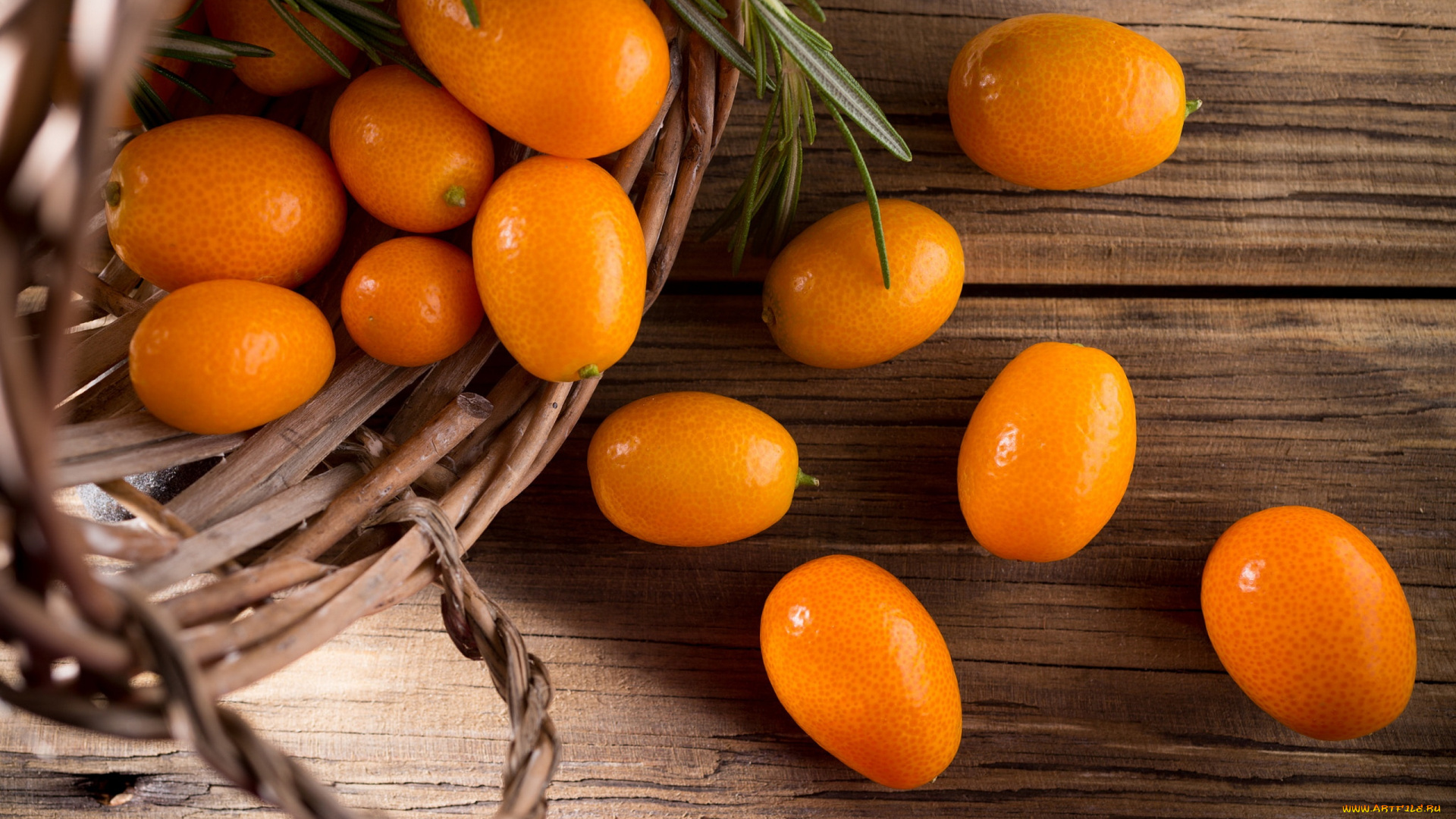 еда, цитрусы, доски, россыпь, корзинка, кумкваты, кумкват