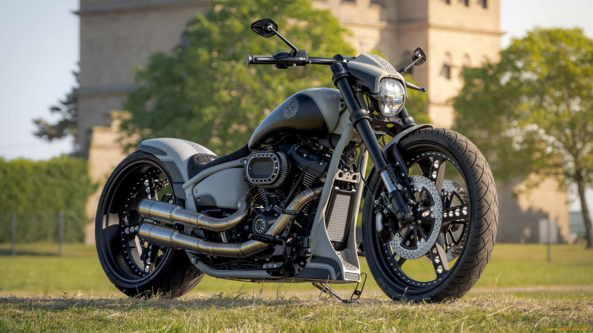 мотоциклы, harley-davidson, softail, breakout, 117, customized, viking, punch, tuning, bikes