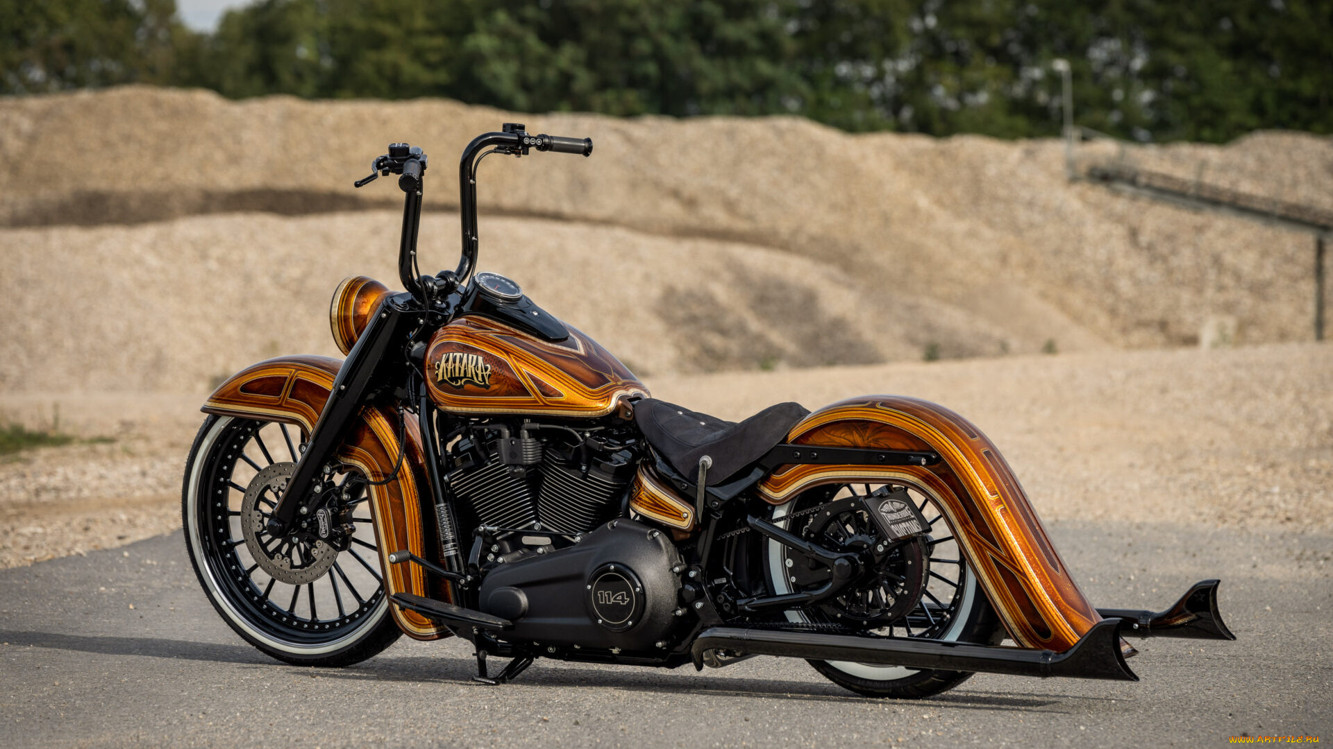 мотоциклы, harley-davidson, softail, heritage, customized, katara, tuning, bikes