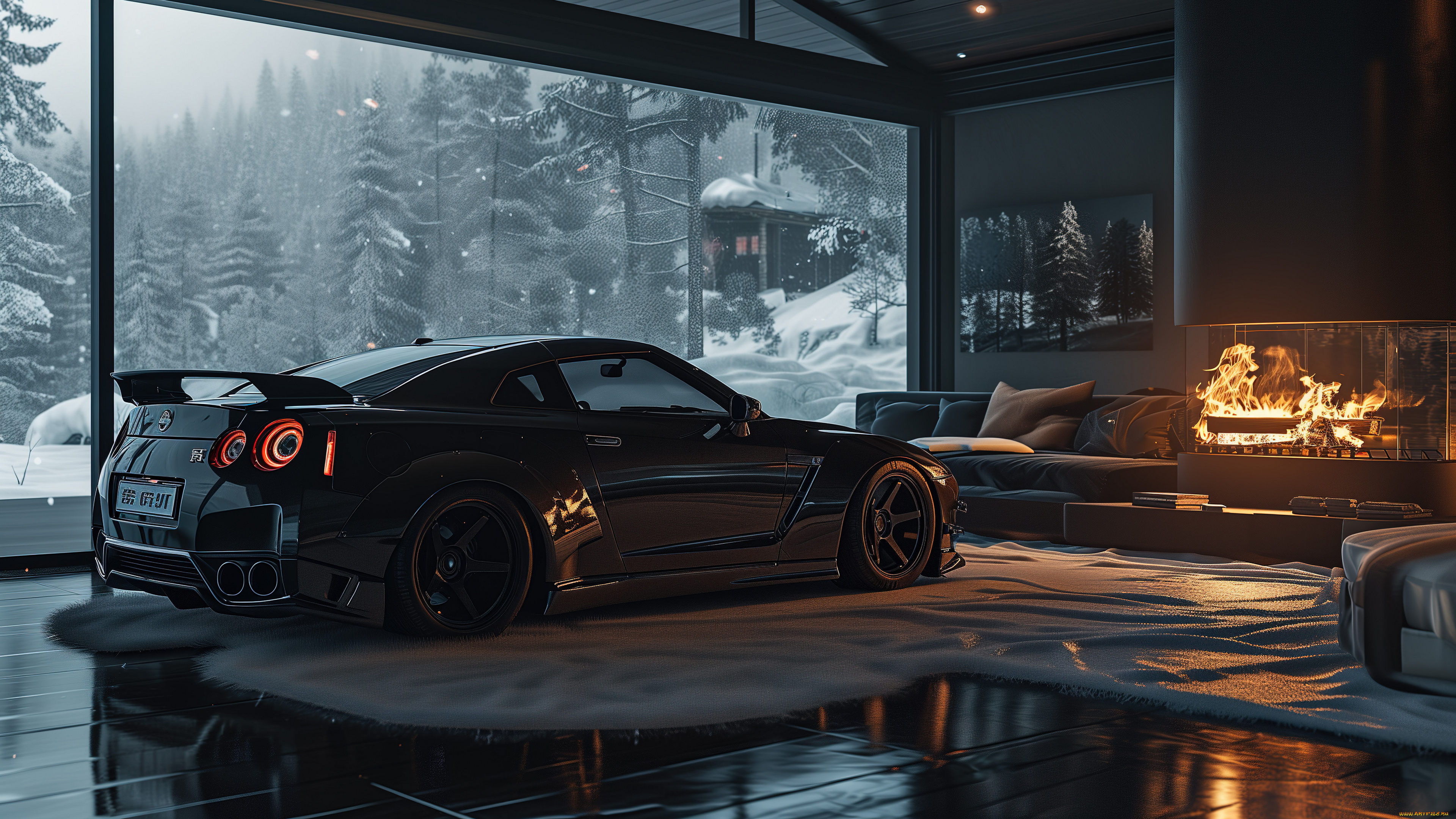 автомобили, nissan, datsun, skyline, gtr, спoрткар, интeрьeр, зима