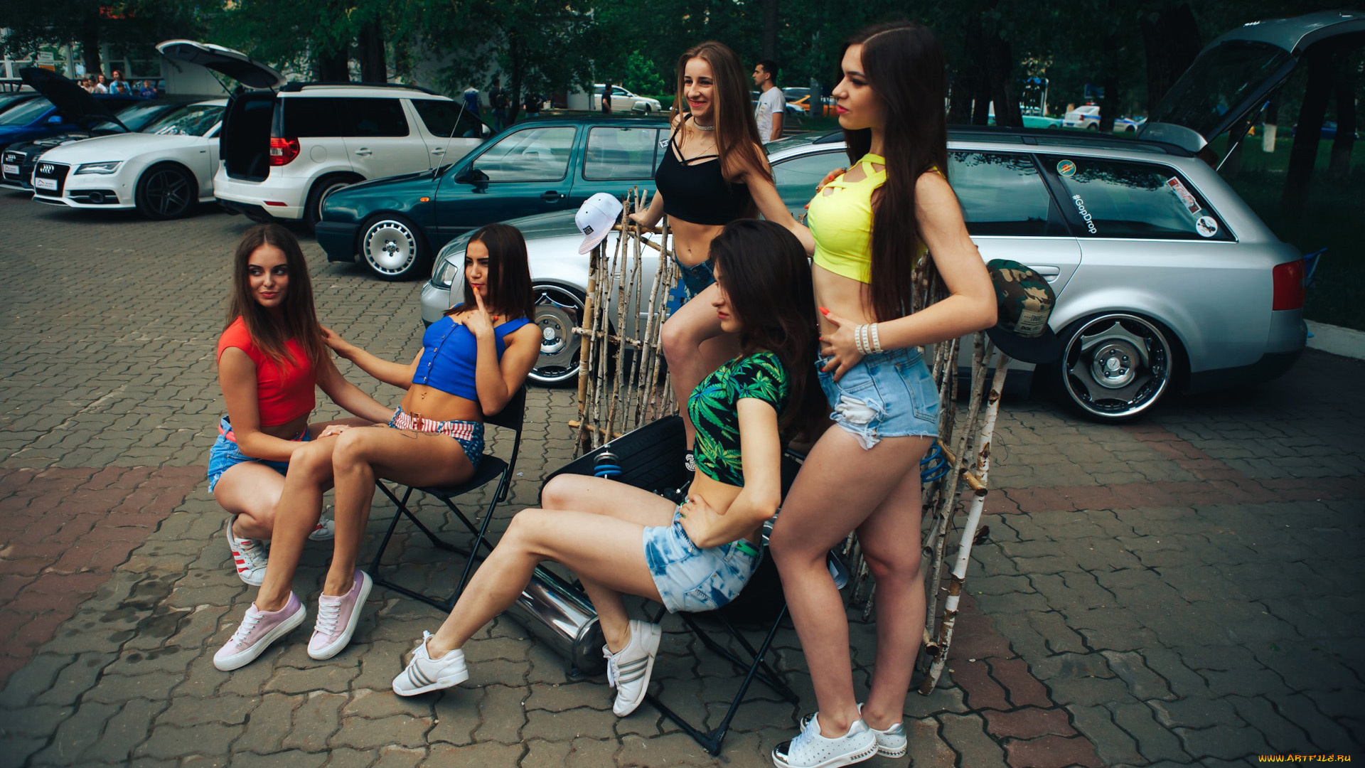 автомобили, -авто, с, девушками, красотки