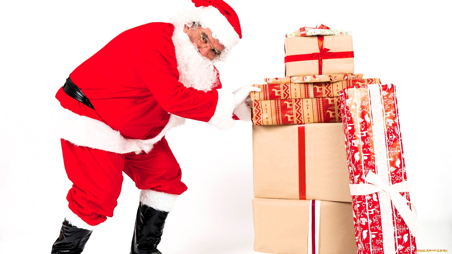 праздничные, дед, мороз, , санта, клаус, санта, клаус, подарки, коробки