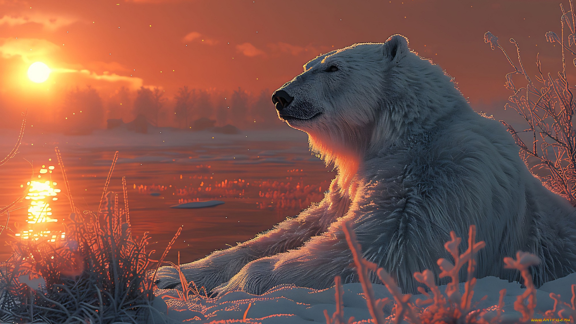 разное, компьютерный, дизайн, белый, медведь