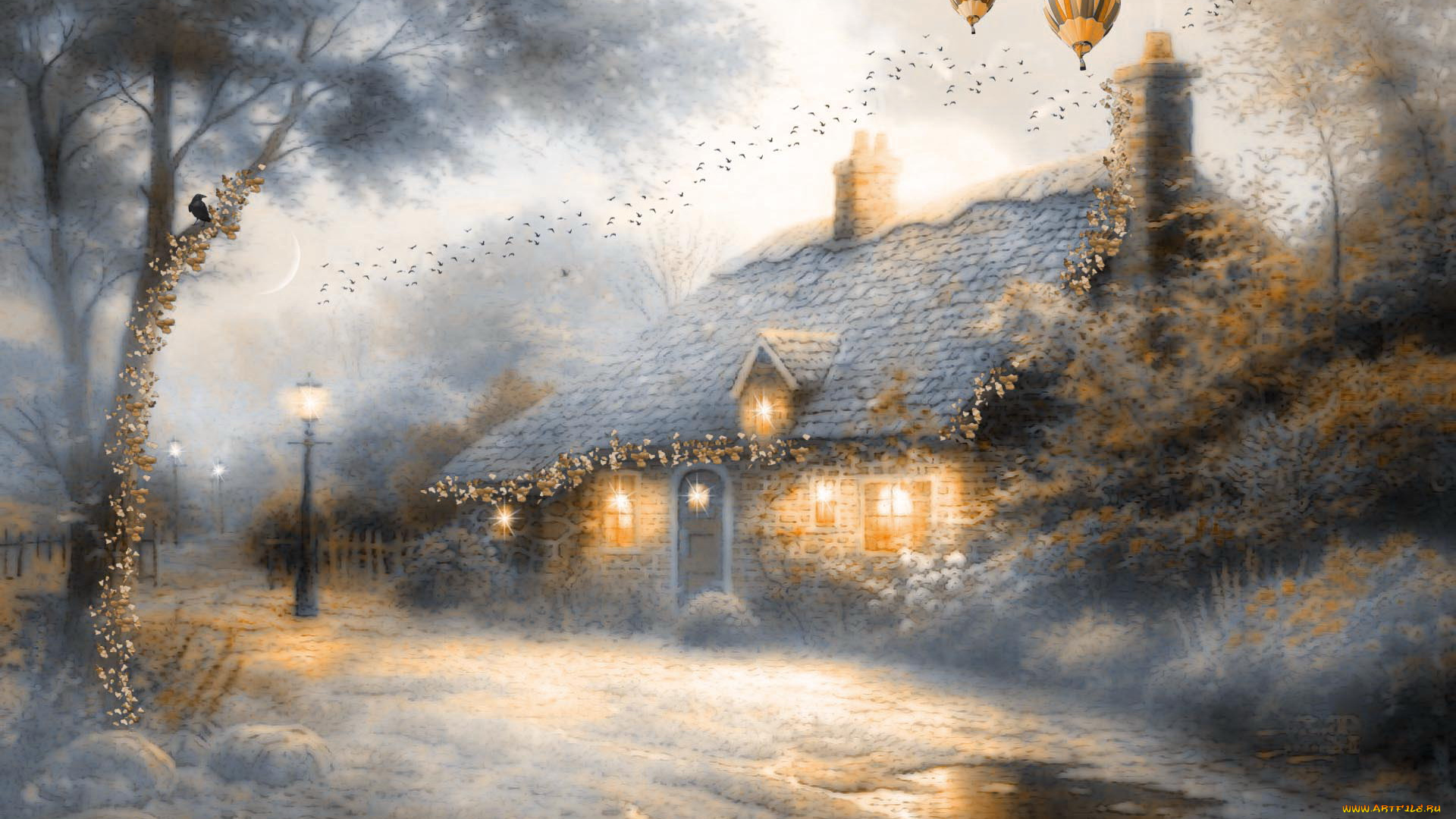 рисованные, города