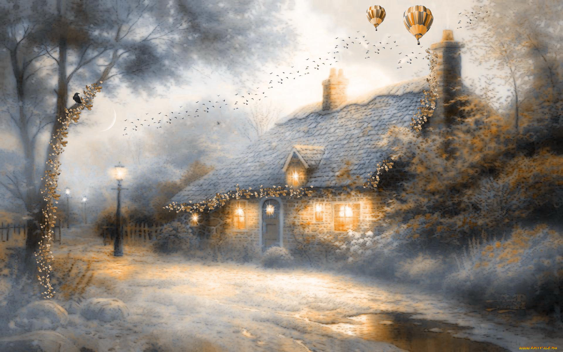 рисованные, города