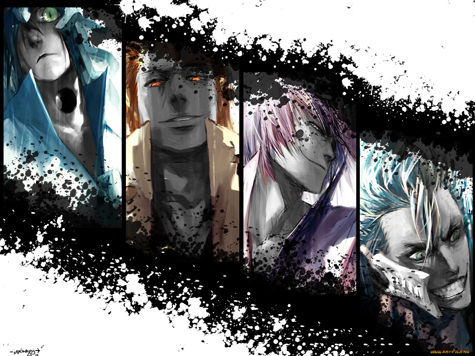 аниме, bleach, grimmjow
