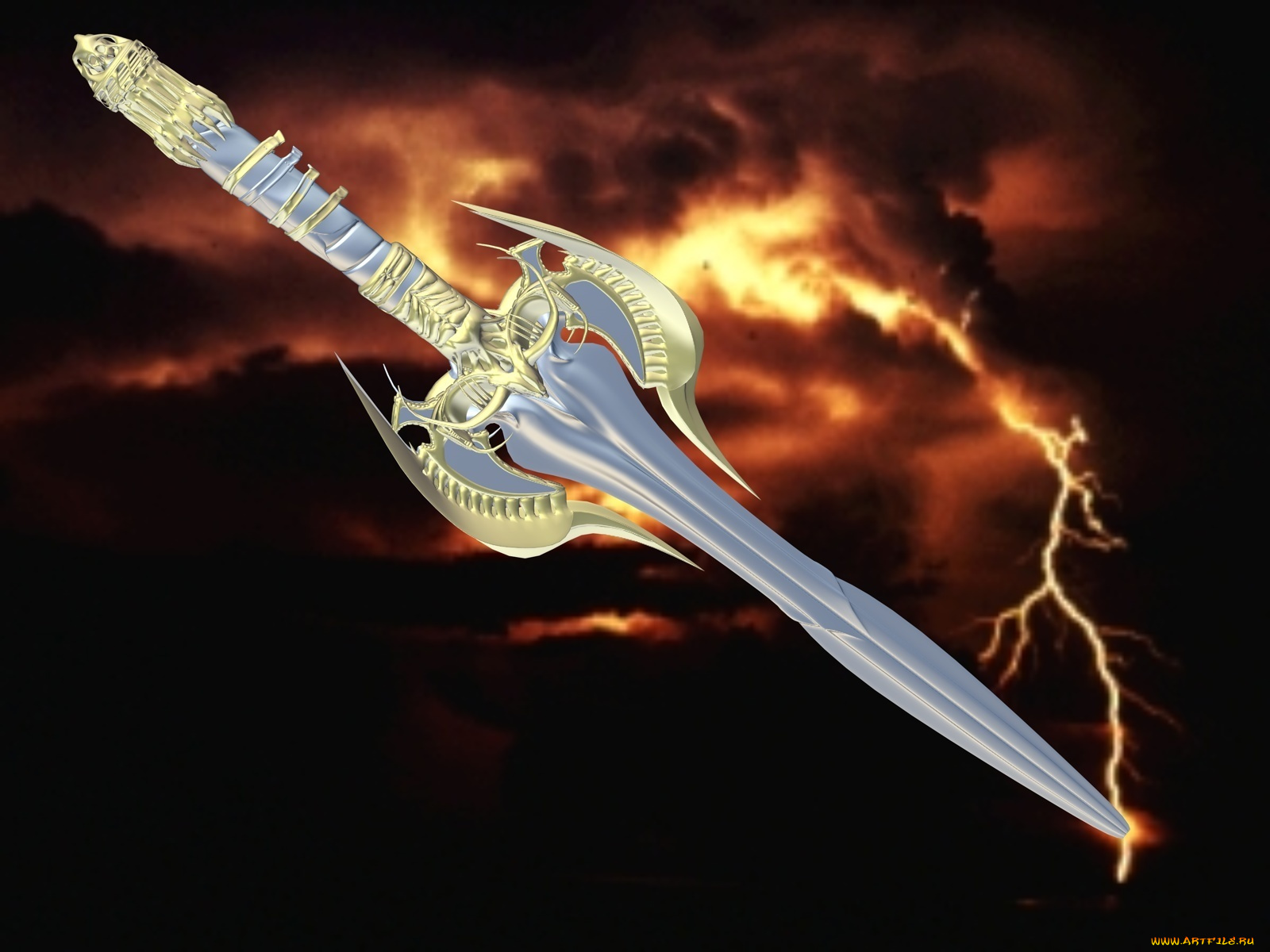 3д, графика, military, меч