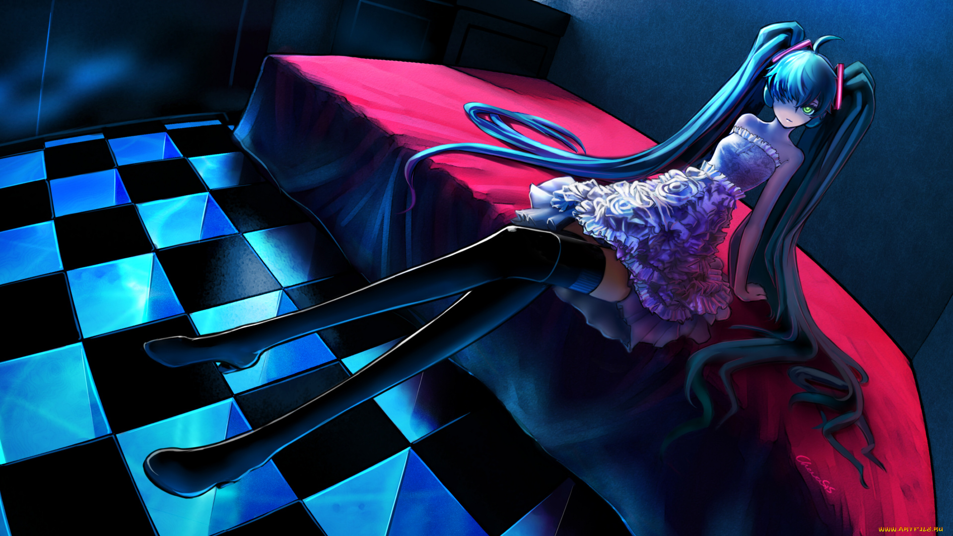 hatsune, miku, аниме, vocaloid