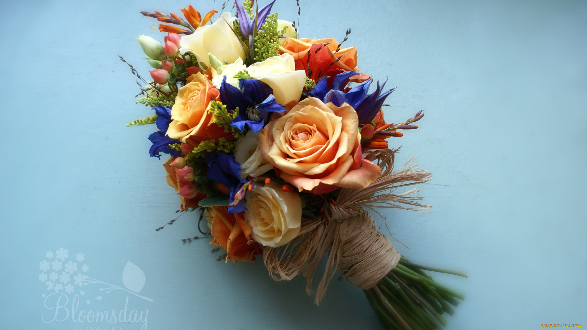 цветы, букеты, композиции, розы, клематис