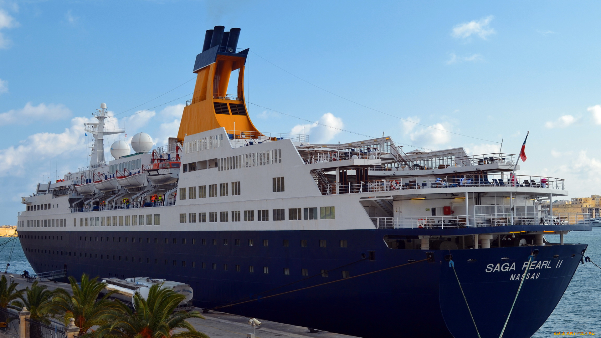 saga, pearl, ii, корабли, лайнеры, причал, лайнер