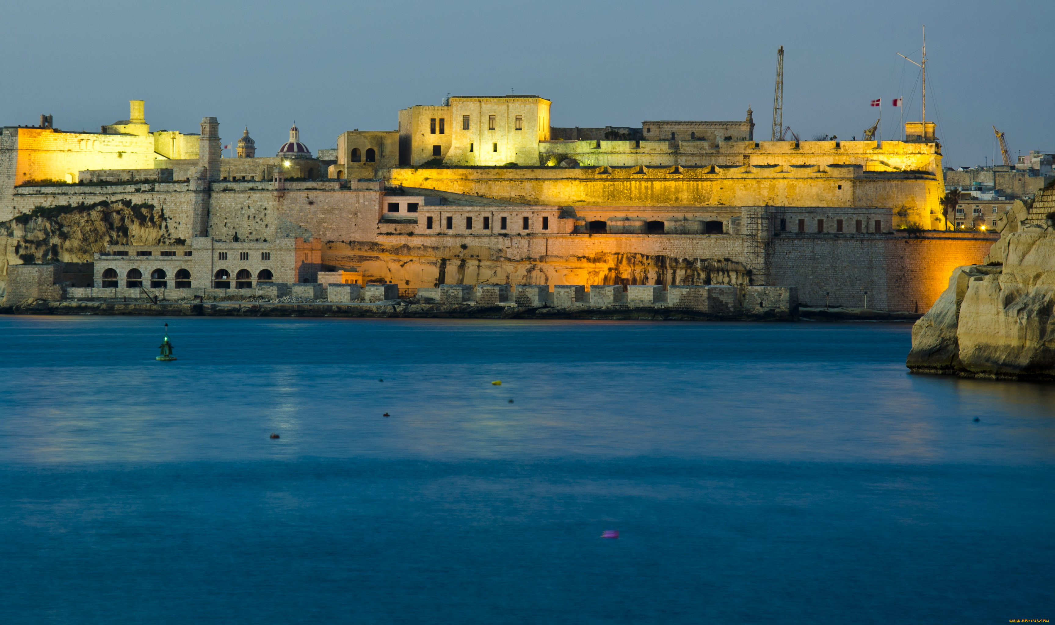 kalkara, malta, города, улицы, площади, набережные, дома, набережная, море