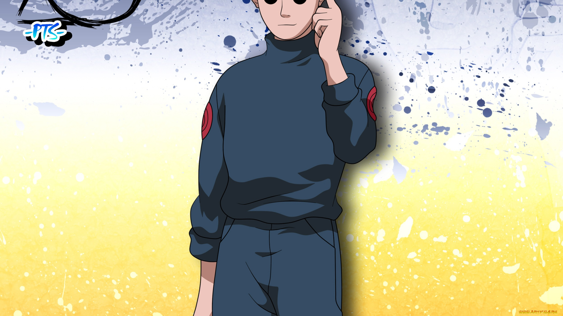 аниме, naruto, эбису, шиноби, очки, парень, улыбка