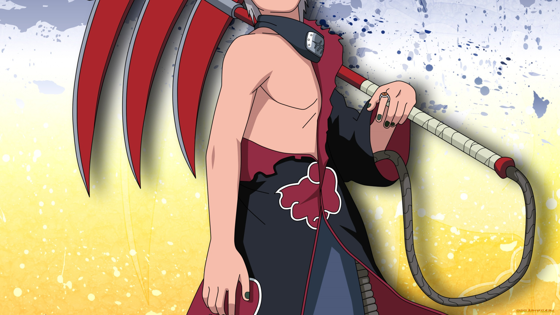 аниме, naruto, персонаж, хидан, наруто, бессмертный, парень, коса