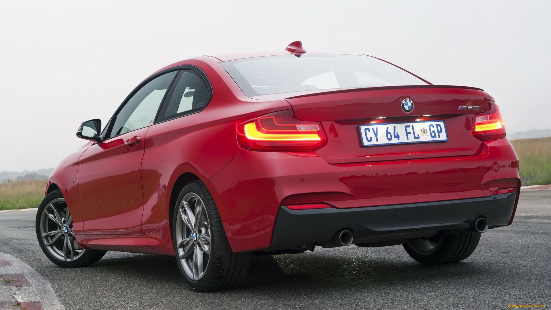 автомобили, bmw, f22, za-spec, m235i, coupе, красный, 2014