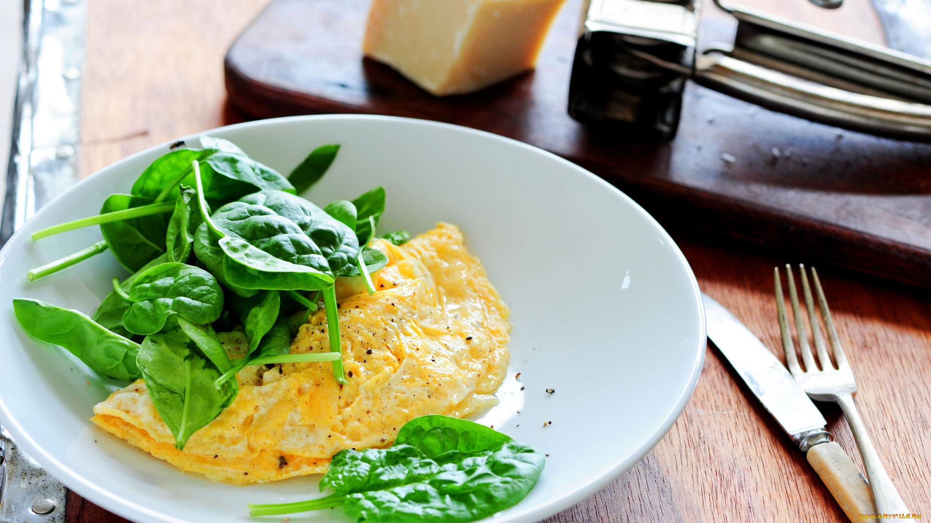 еда, Яичные, блюда, яичный, омлет, зелень