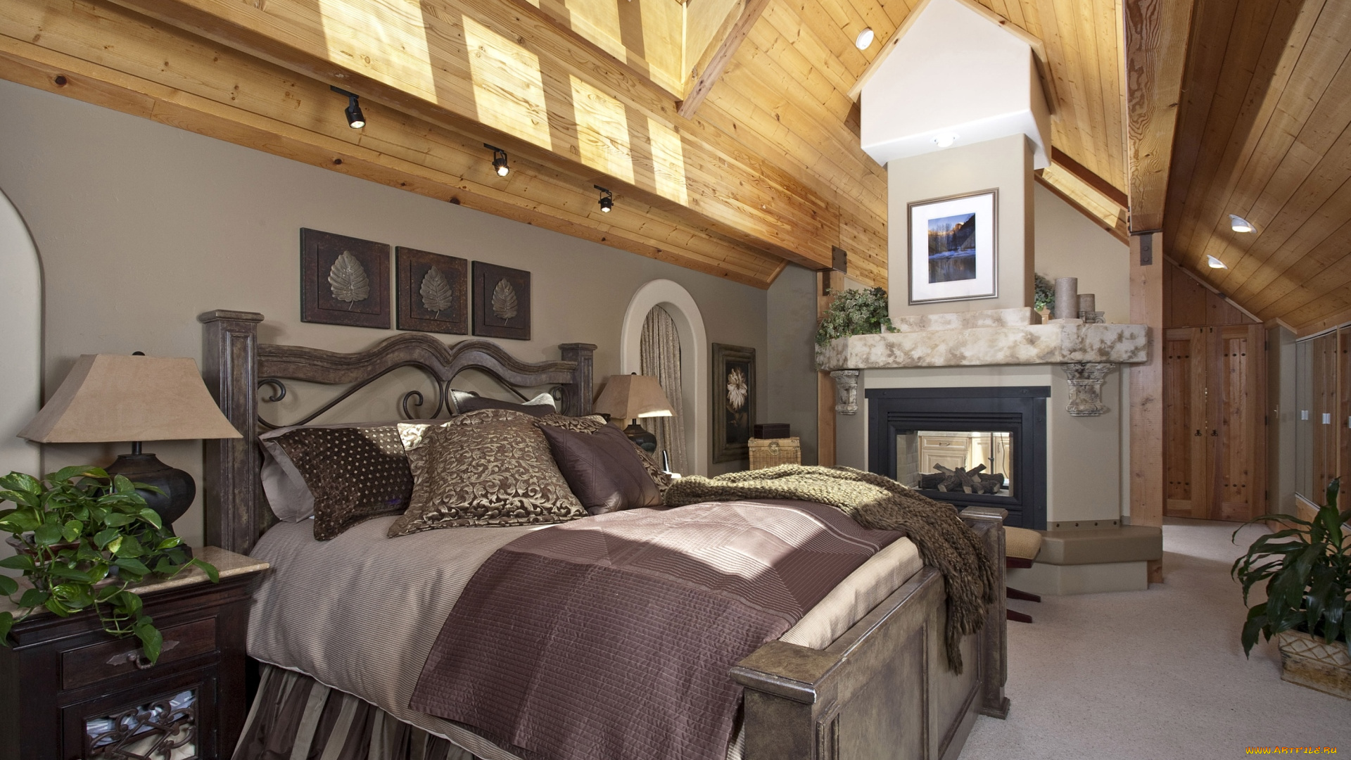 интерьер, спальня, кровать