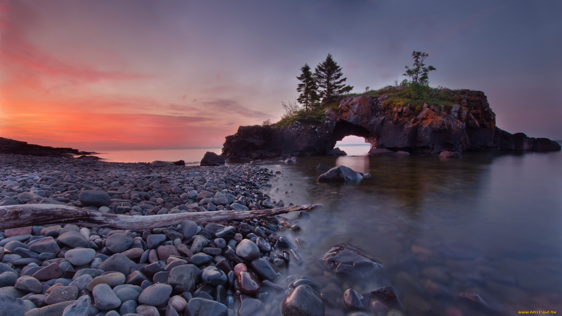 природа, побережье, арка, скала, океан