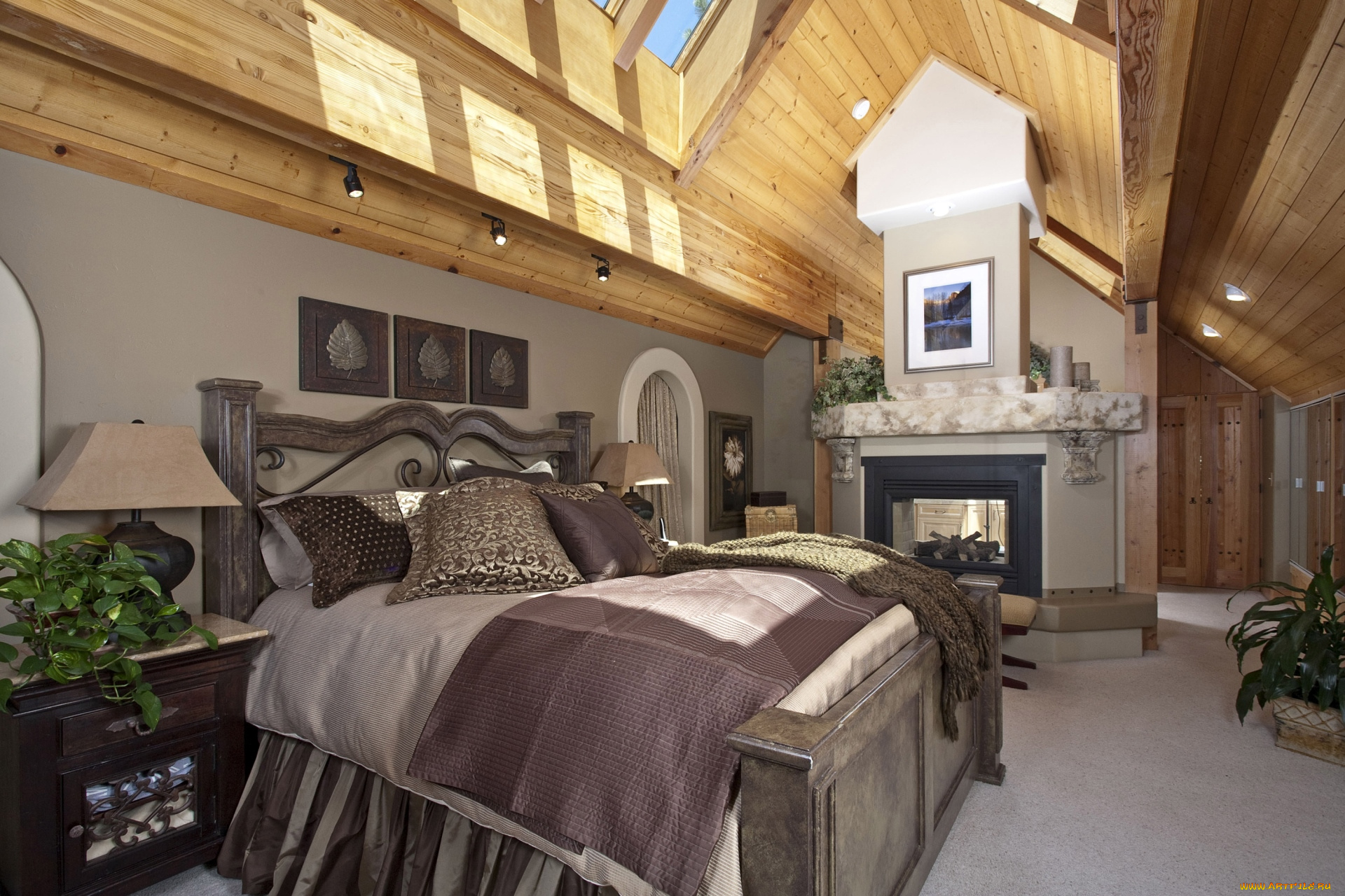 интерьер, спальня, кровать