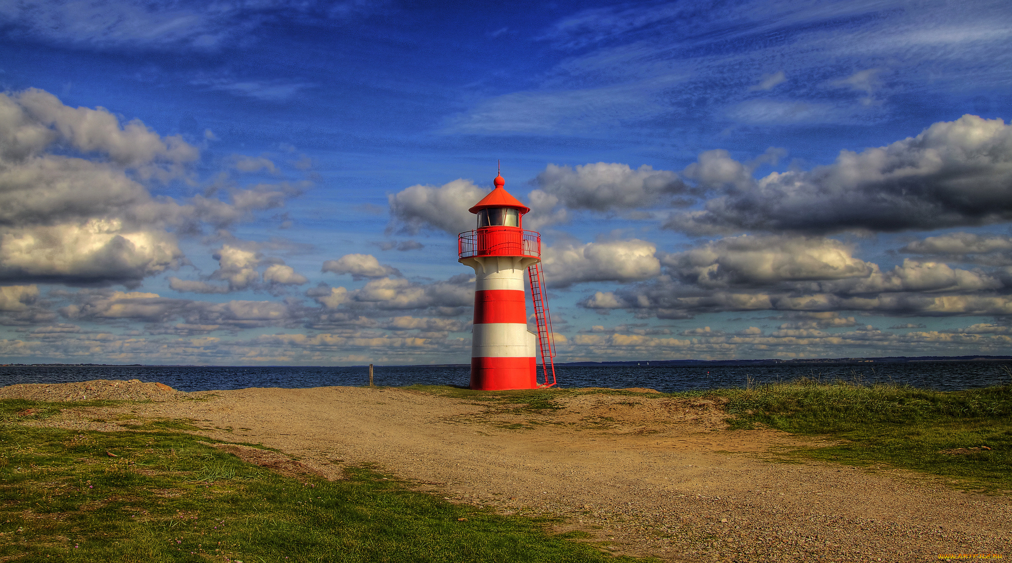 природа, маяки, маяк, океан, горизонт