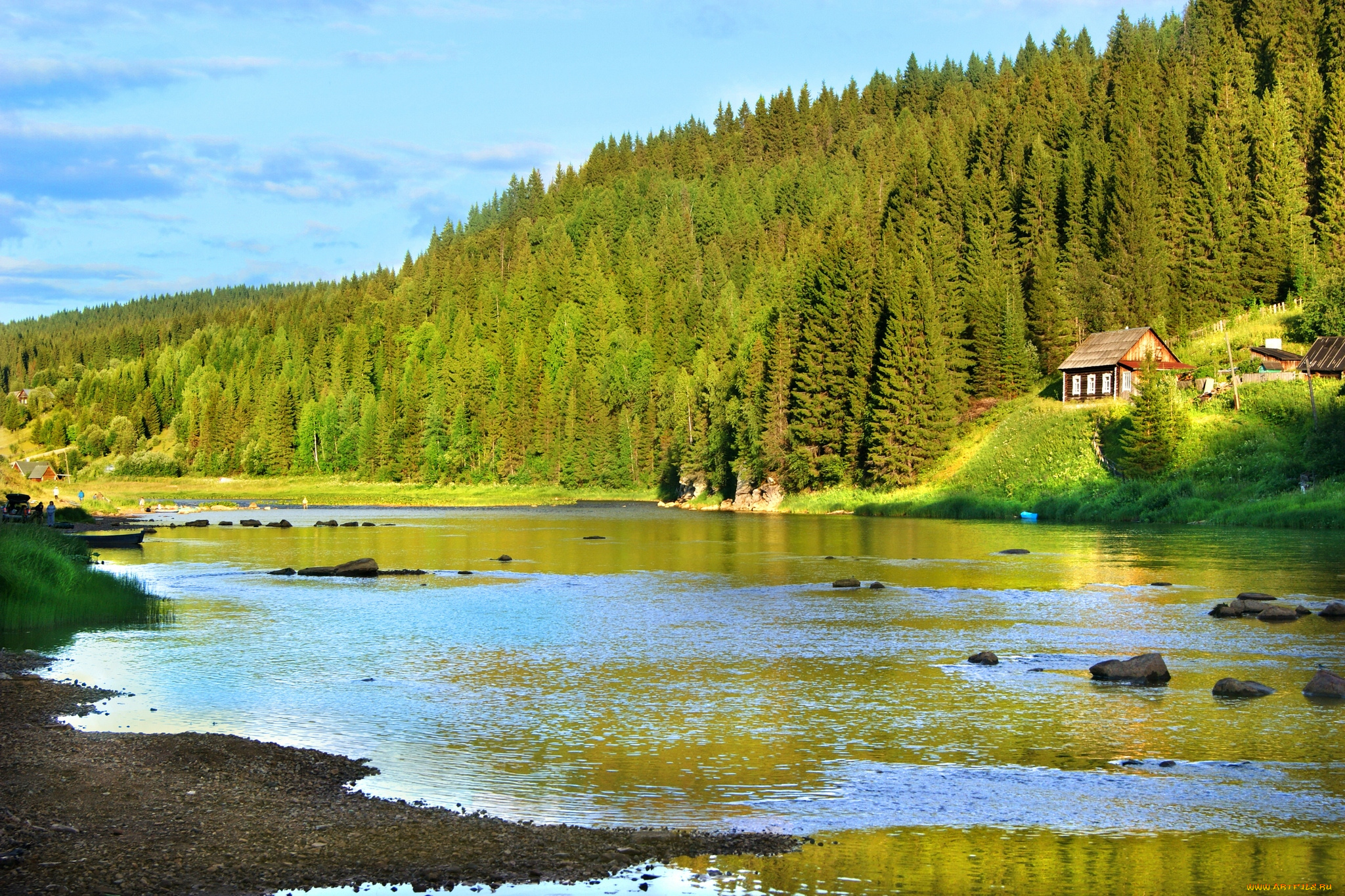 природа, реки, озера, деревня