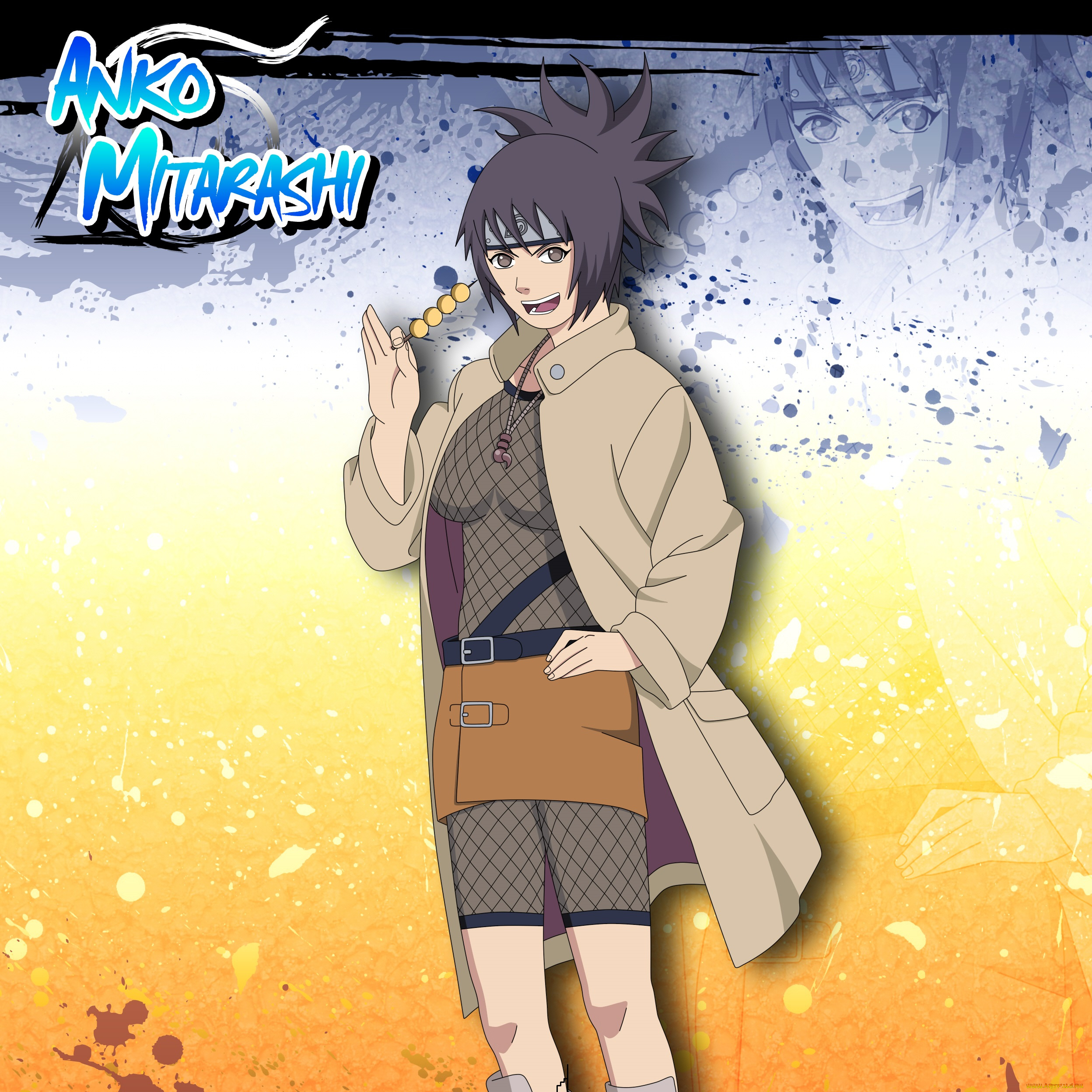 аниме, naruto, шатенка, персонаж, девушка, анко, наруто